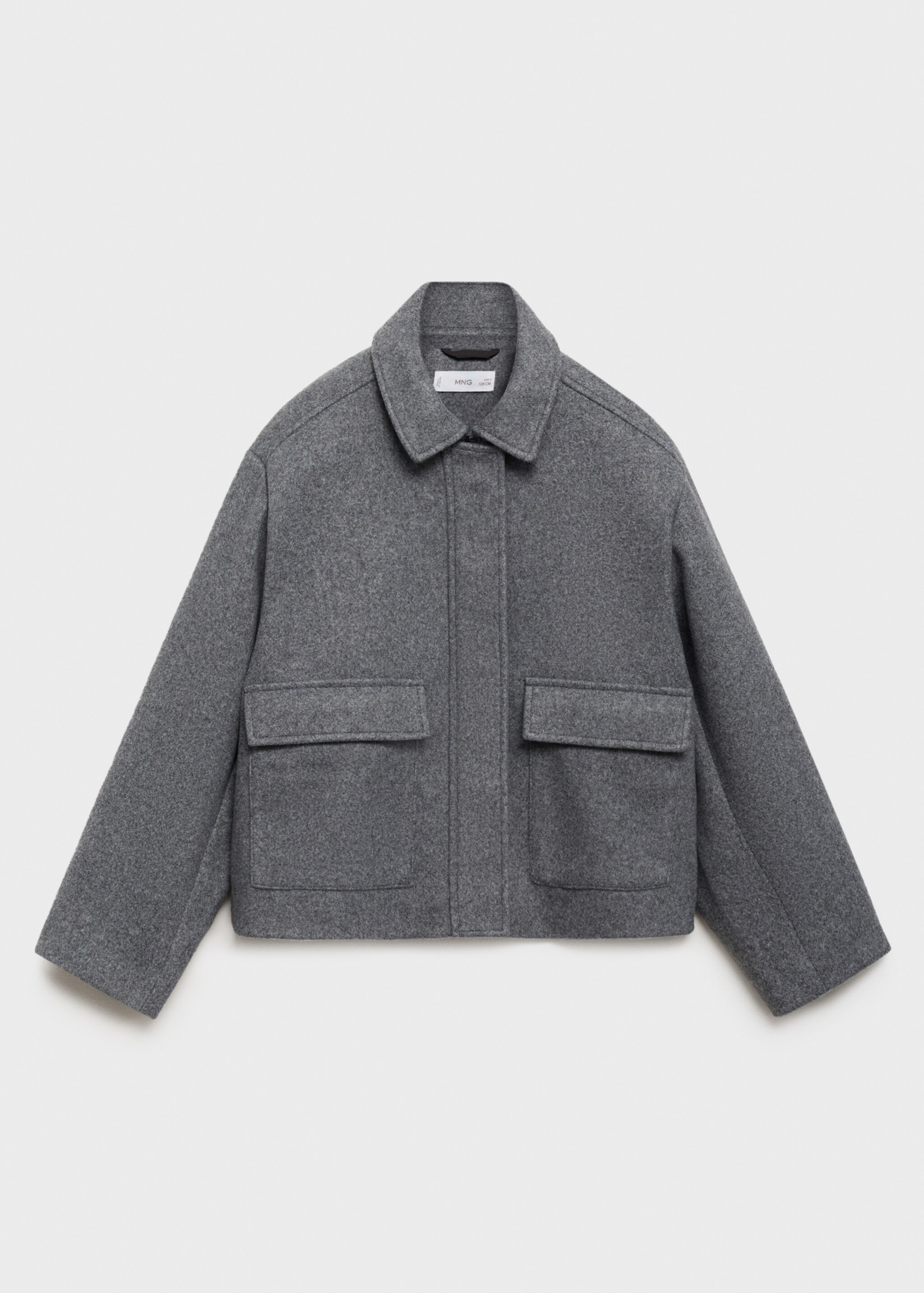 Short cloth coat - Article without model, Grey. Ref: 17094418-00.