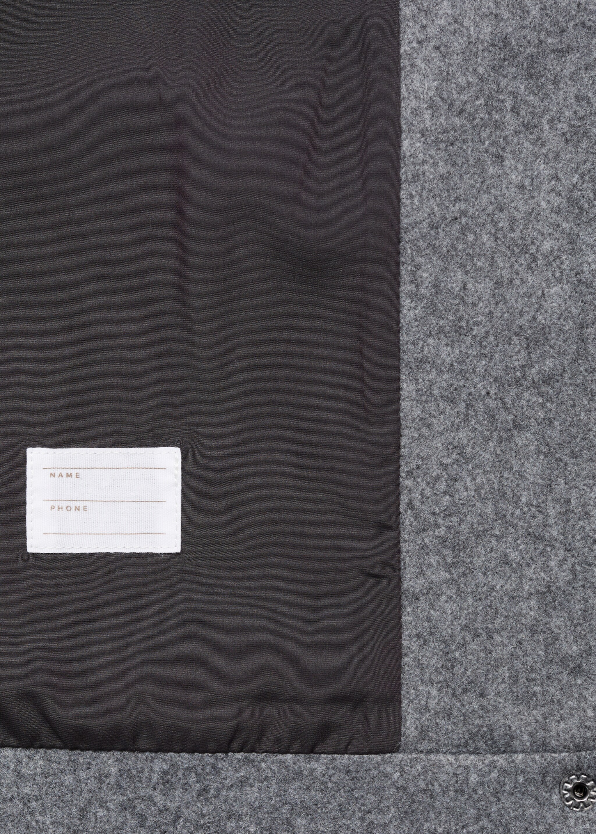 Short cloth coat - Details of the article 0, Grey. Ref: 17094418-00.