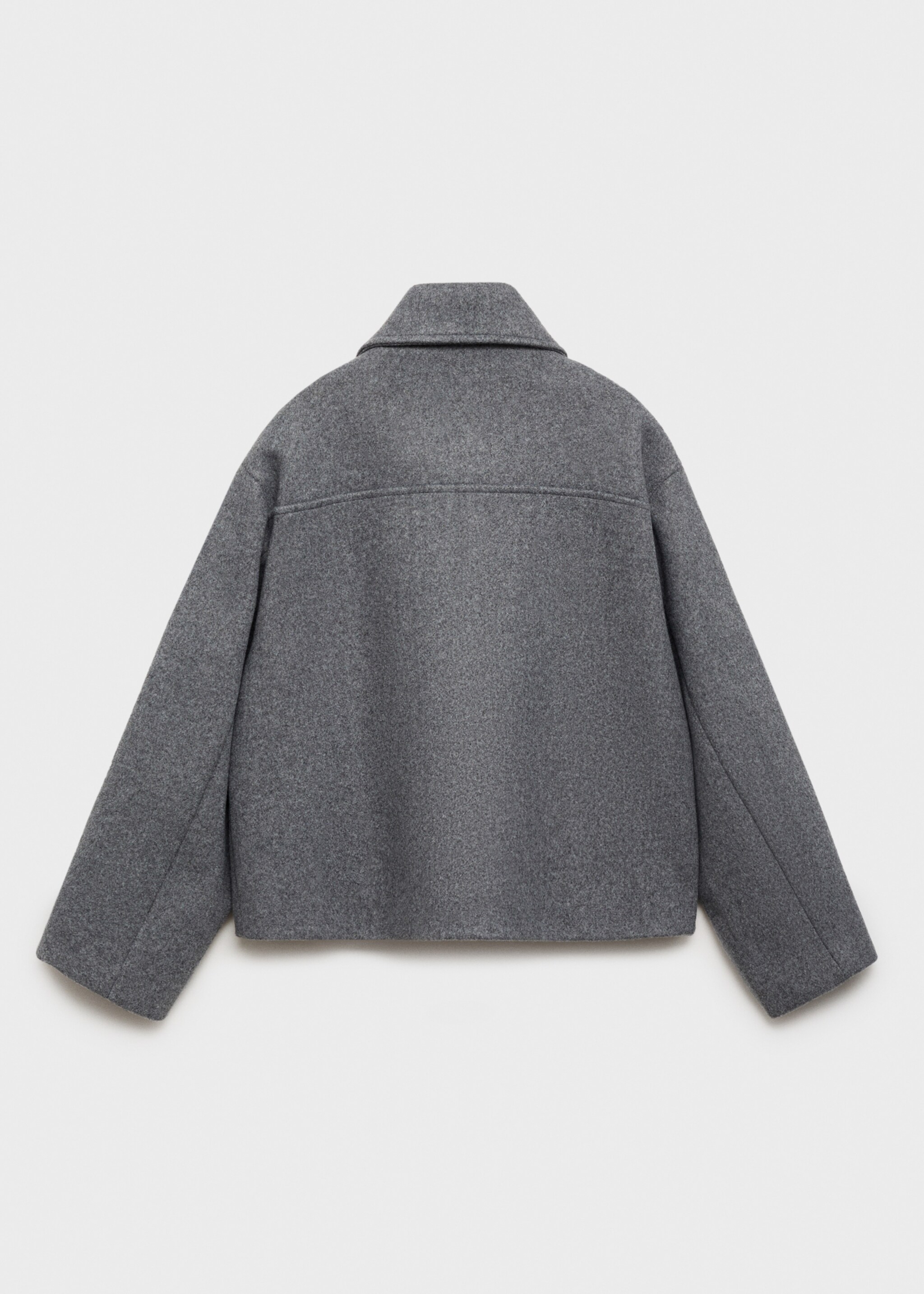 Short cloth coat - Reverse of the article, Grey. Ref: 17094418-00.