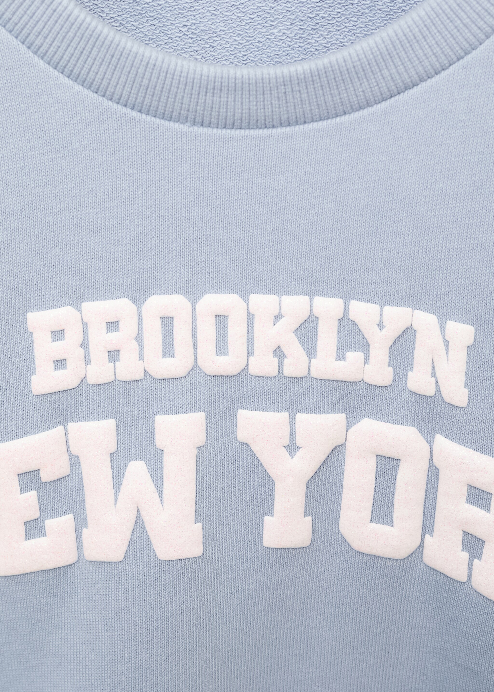 New York sweatshirt - Details of the article 8, Blue. Ref: 17094419-00.