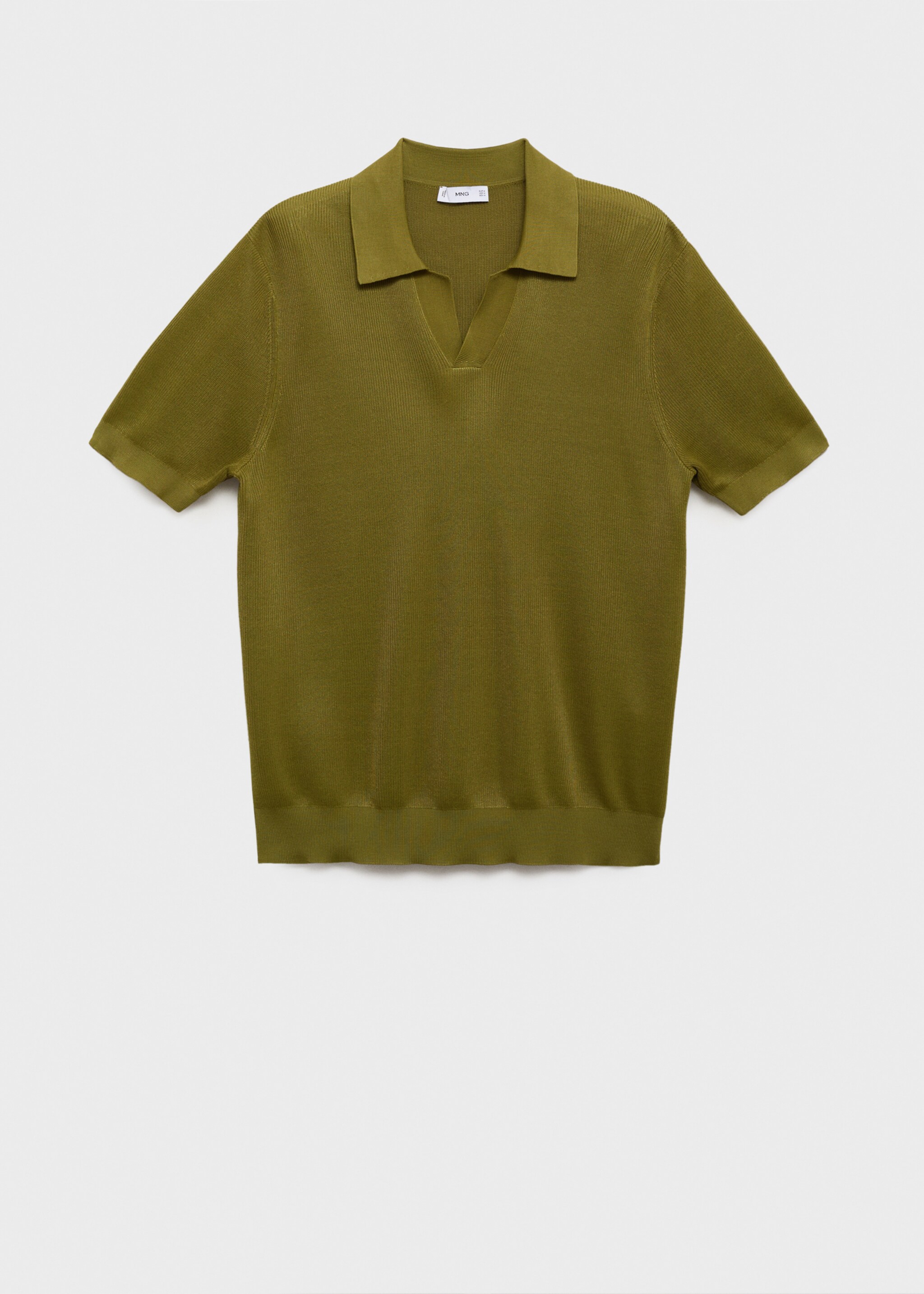 Fine-knit cotton polo shirt - Article without model