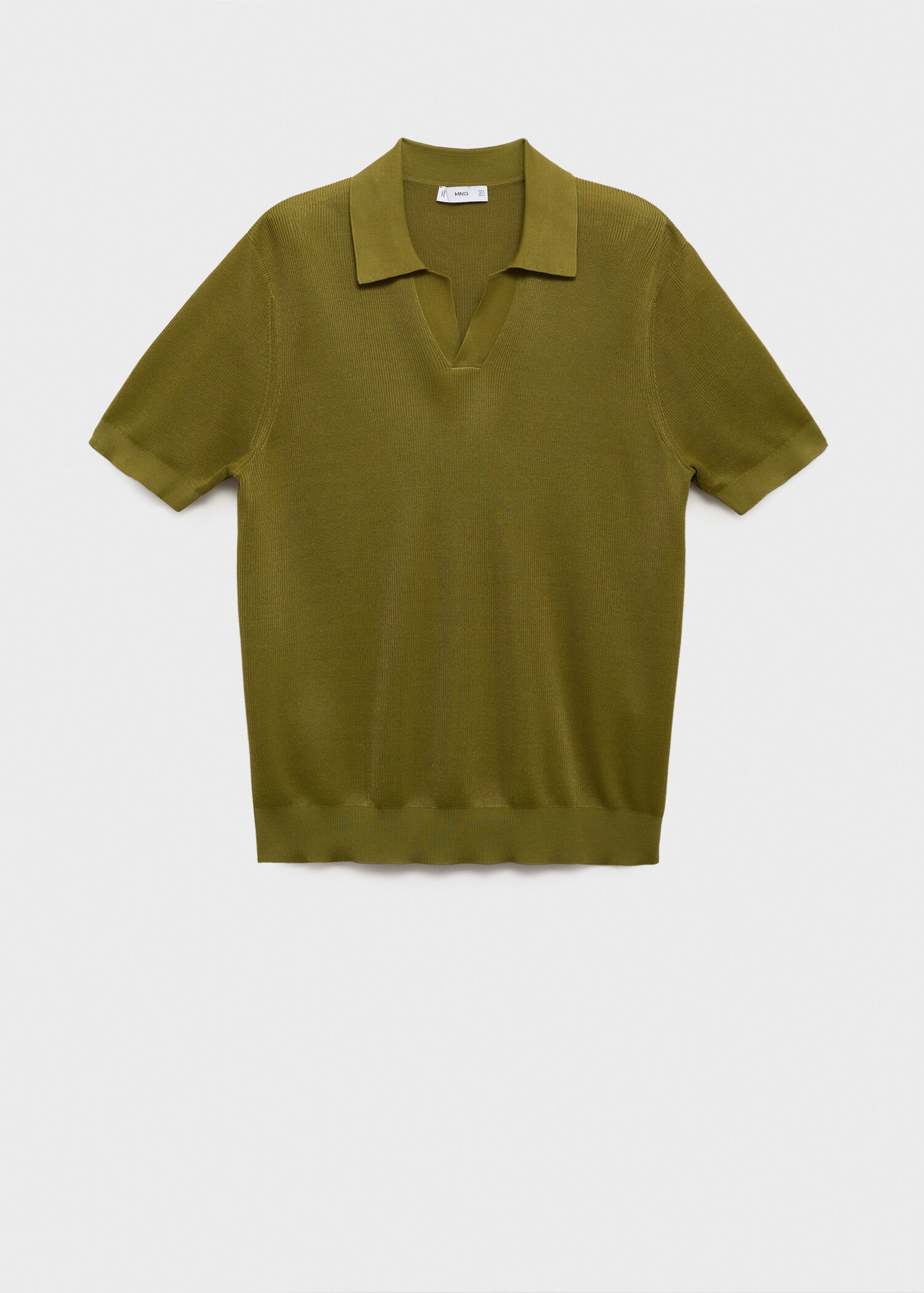 Dun katoenen gebreid poloshirt - Artikel zonder model