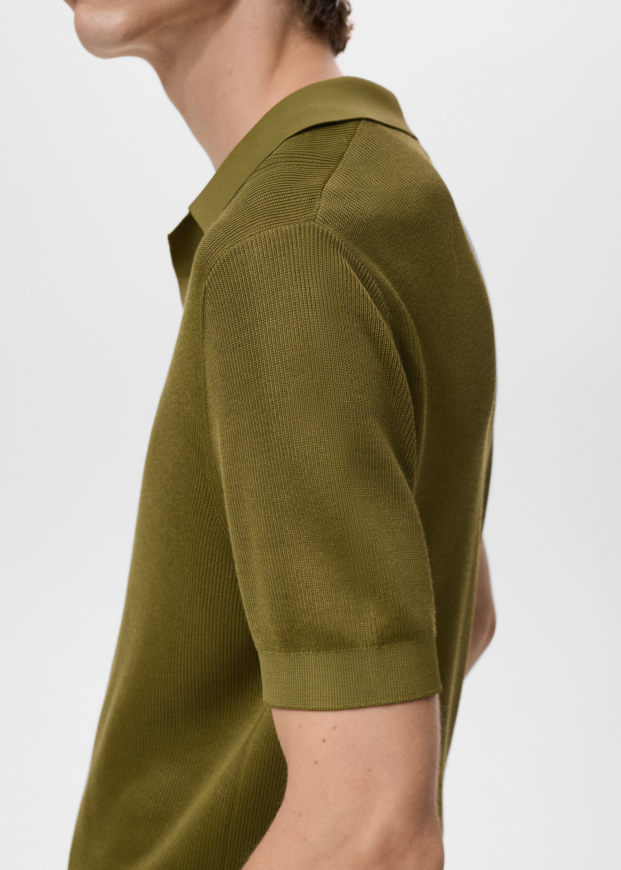 Fine-knit cotton polo shirt - Details of the article 6