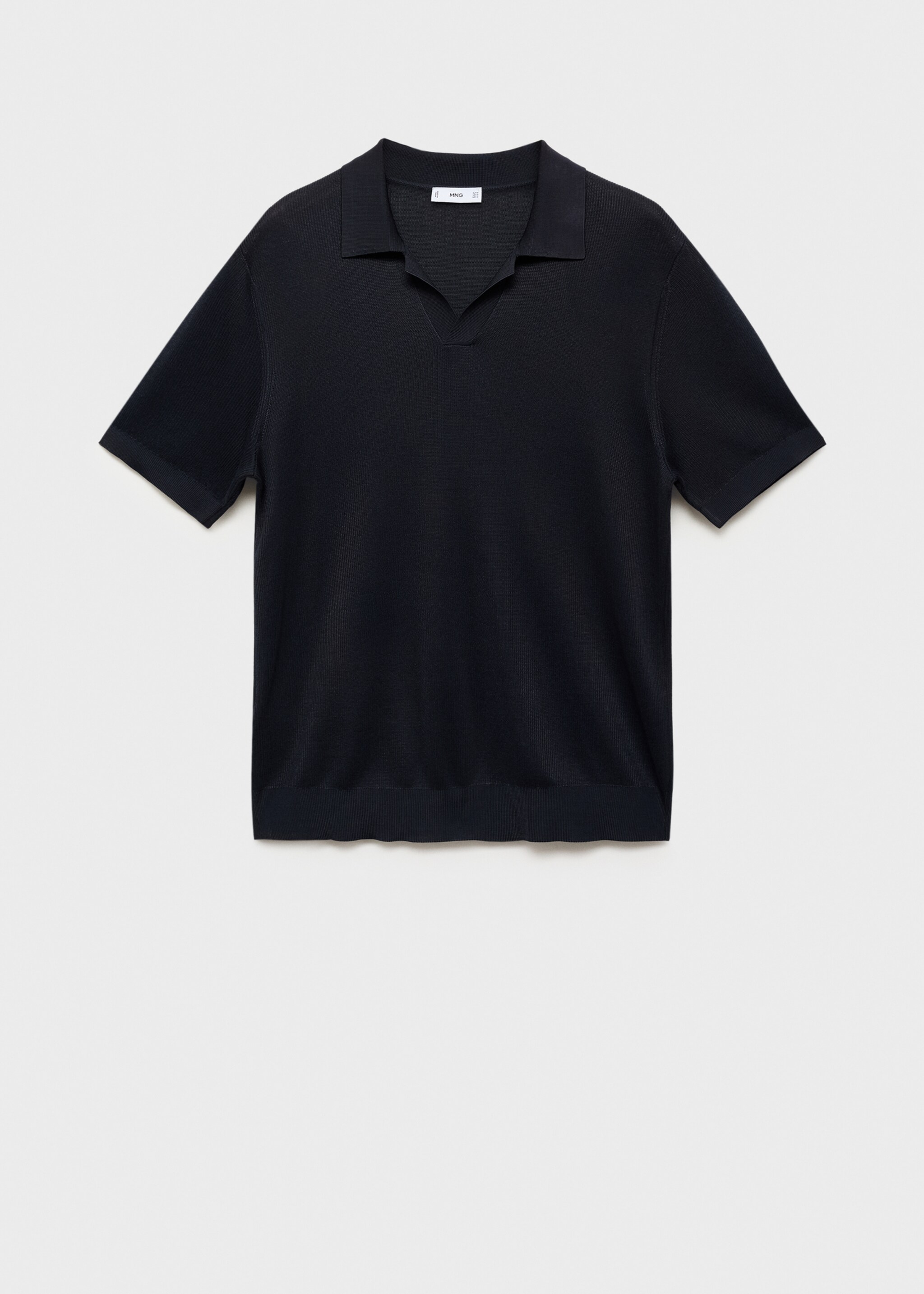 Dun katoenen gebreid poloshirt - Artikel zonder model