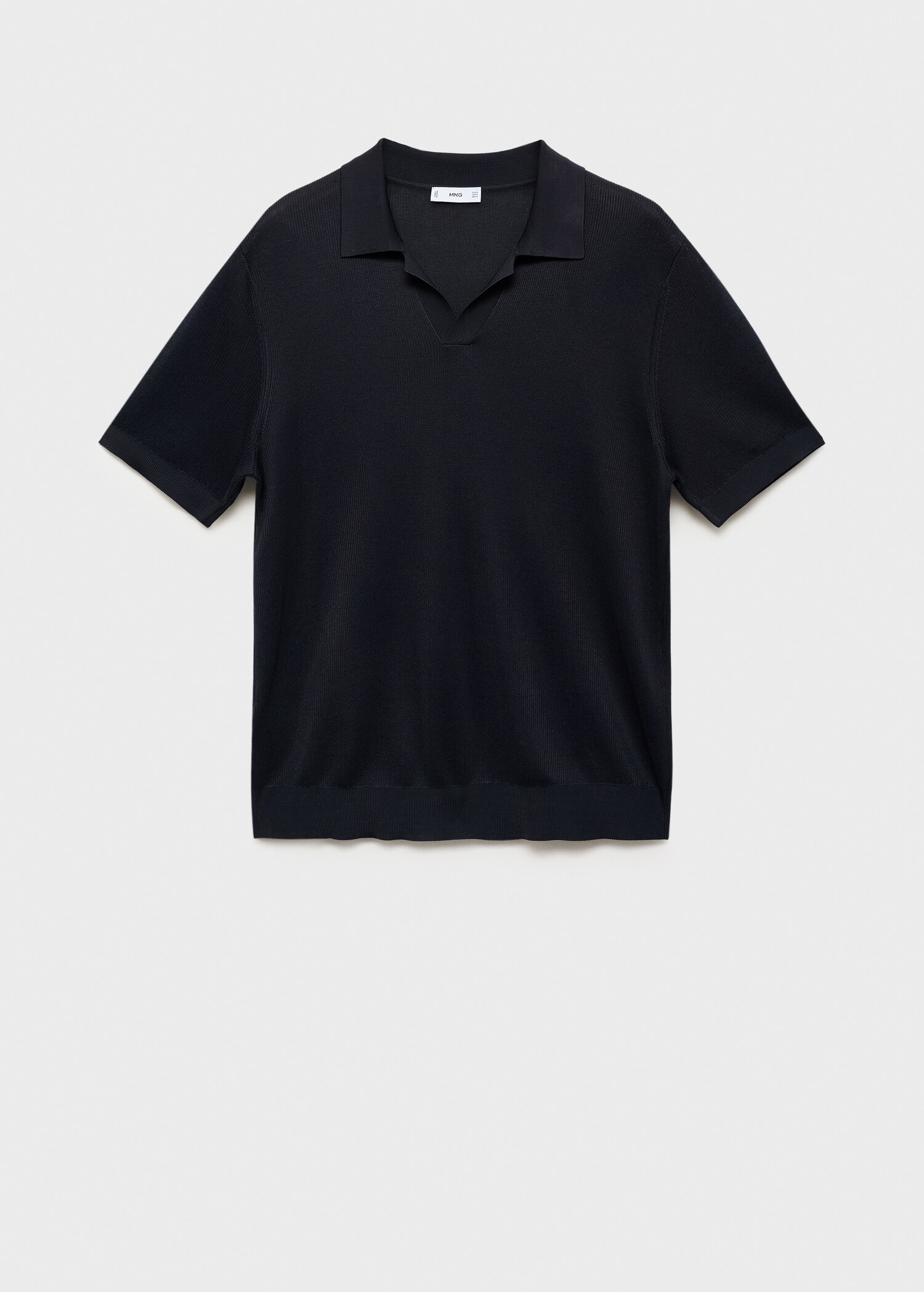 Dun katoenen gebreid poloshirt - Artikel zonder model
