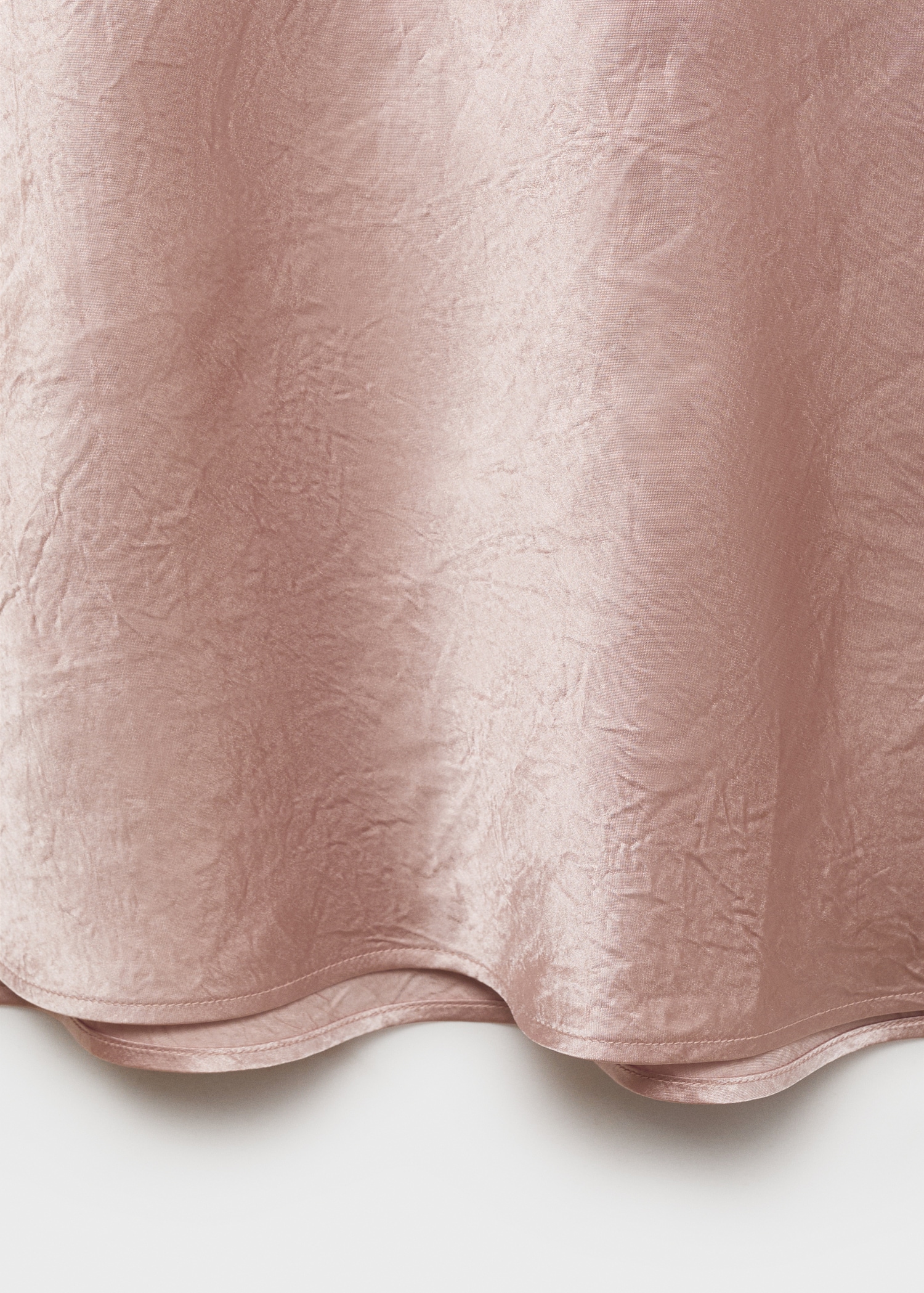 Creased-effect satin skirt - Details of the article 0