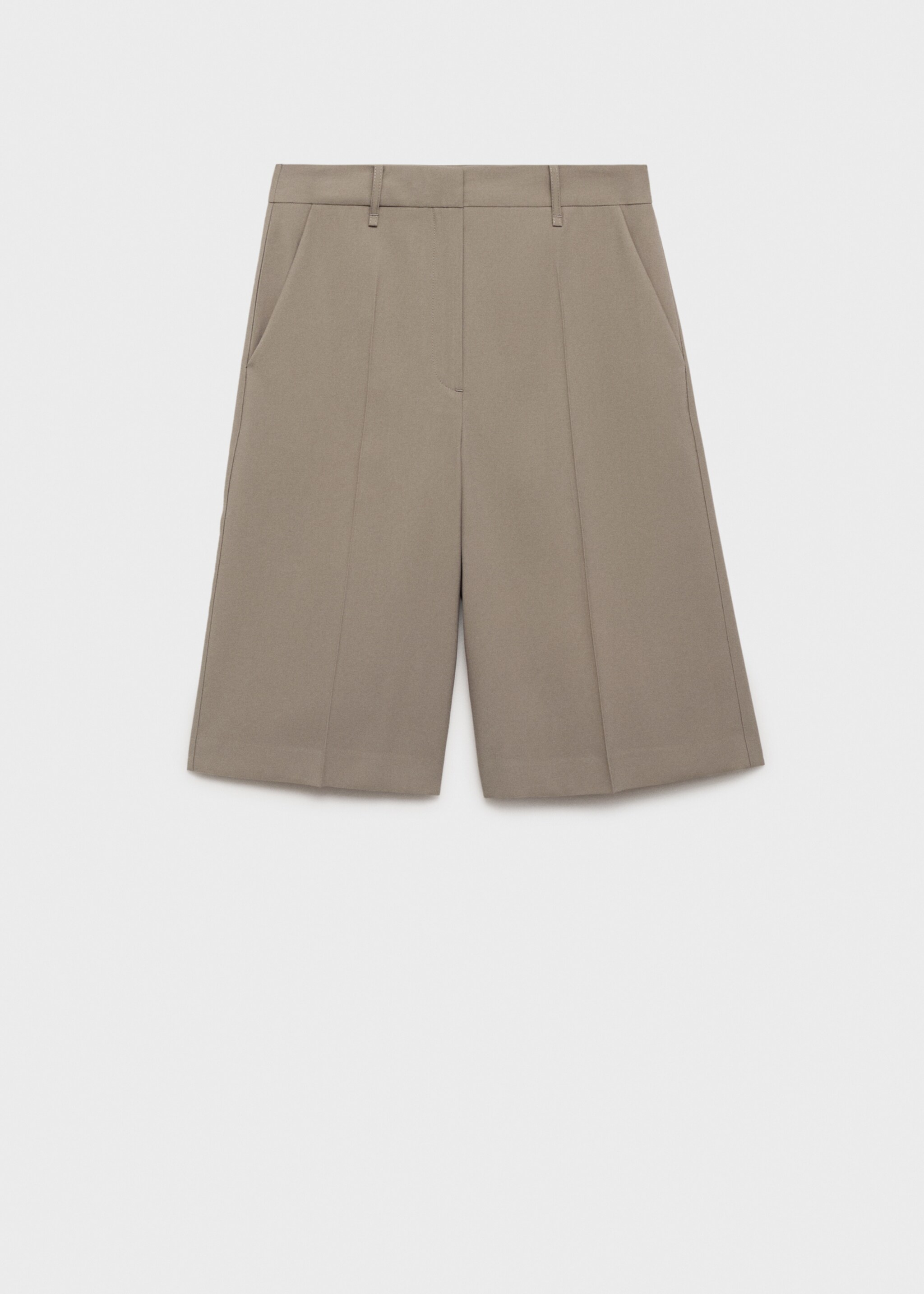 Bermudashorts med middels midjehøyde - Artikkel uten modell, Grå. Ref: 17094426-00.