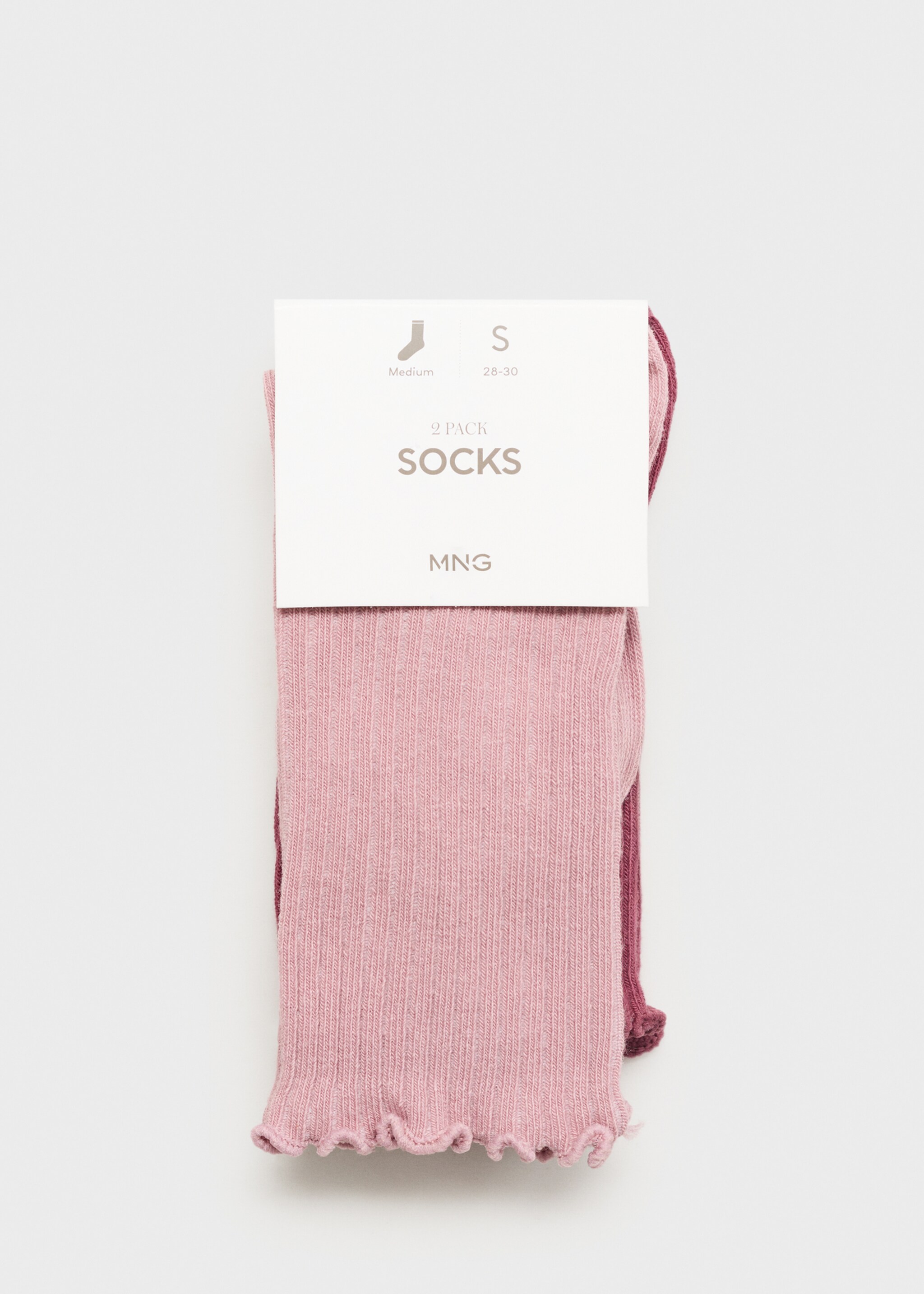 2 pack ribbed socks - Details of the article 0, Pink. Ref: 17094432-00.