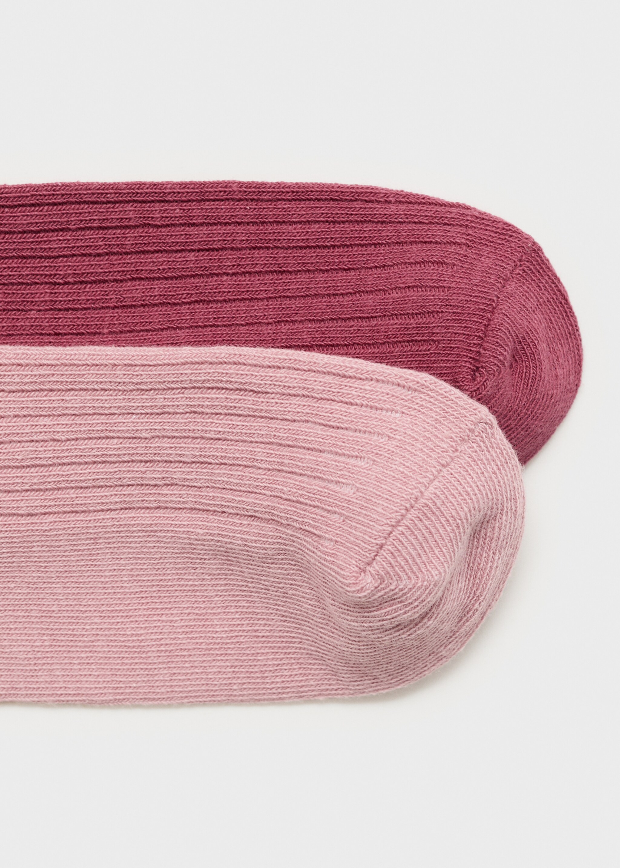 2 pack ribbed socks - Details of the article 8, Pink. Ref: 17094432-00.