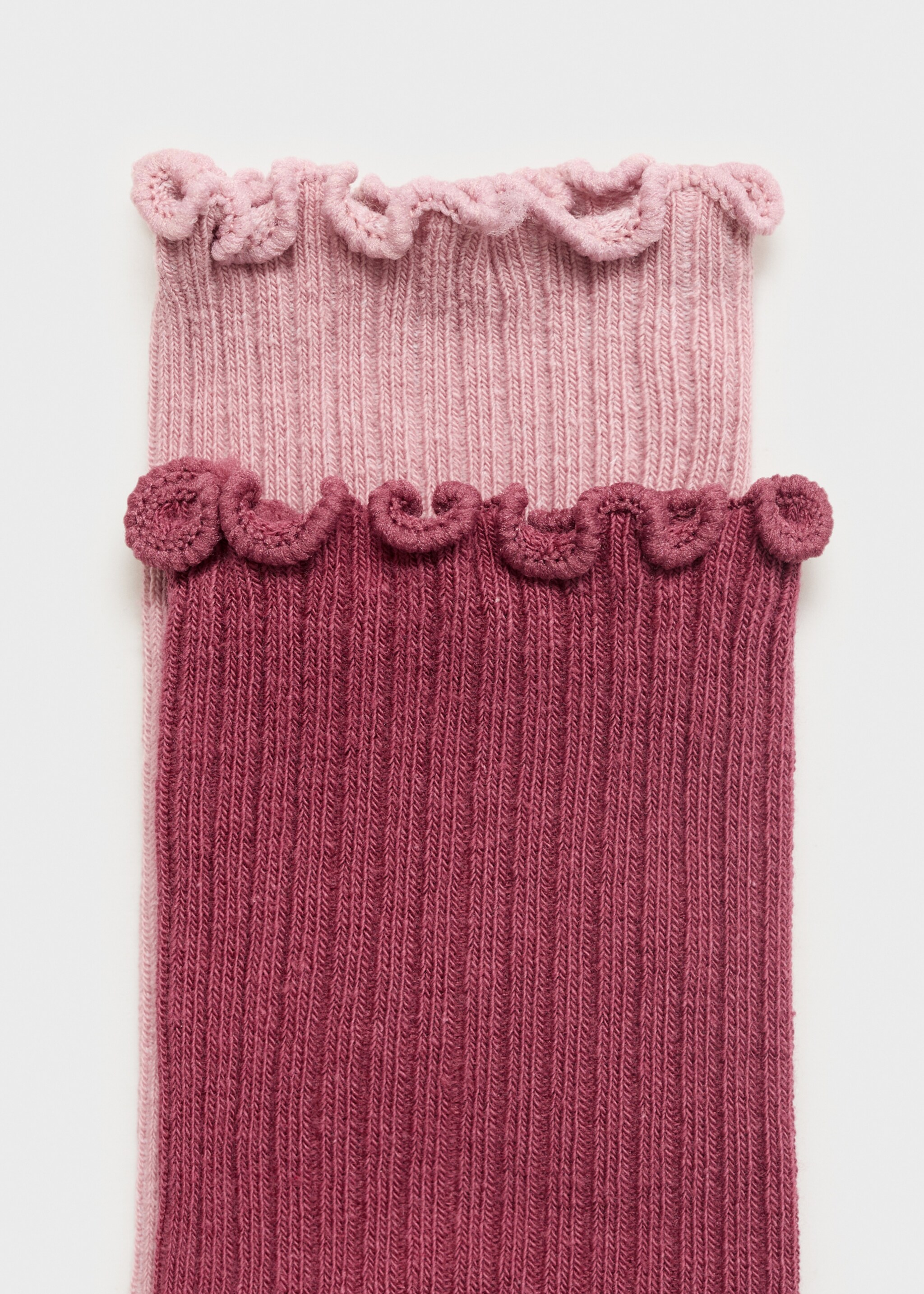 2 pack ribbed socks - Reverse of the article, Pink. Ref: 17094432-00.