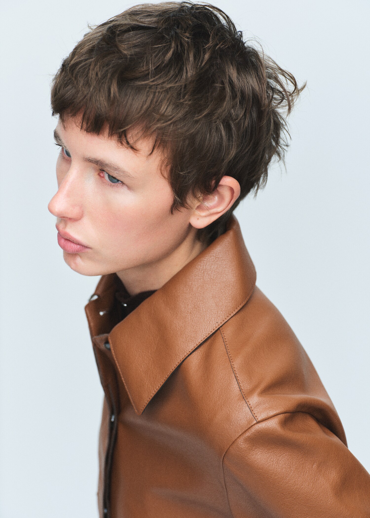 Leather-effect jacket with pockets - Details of the article 1