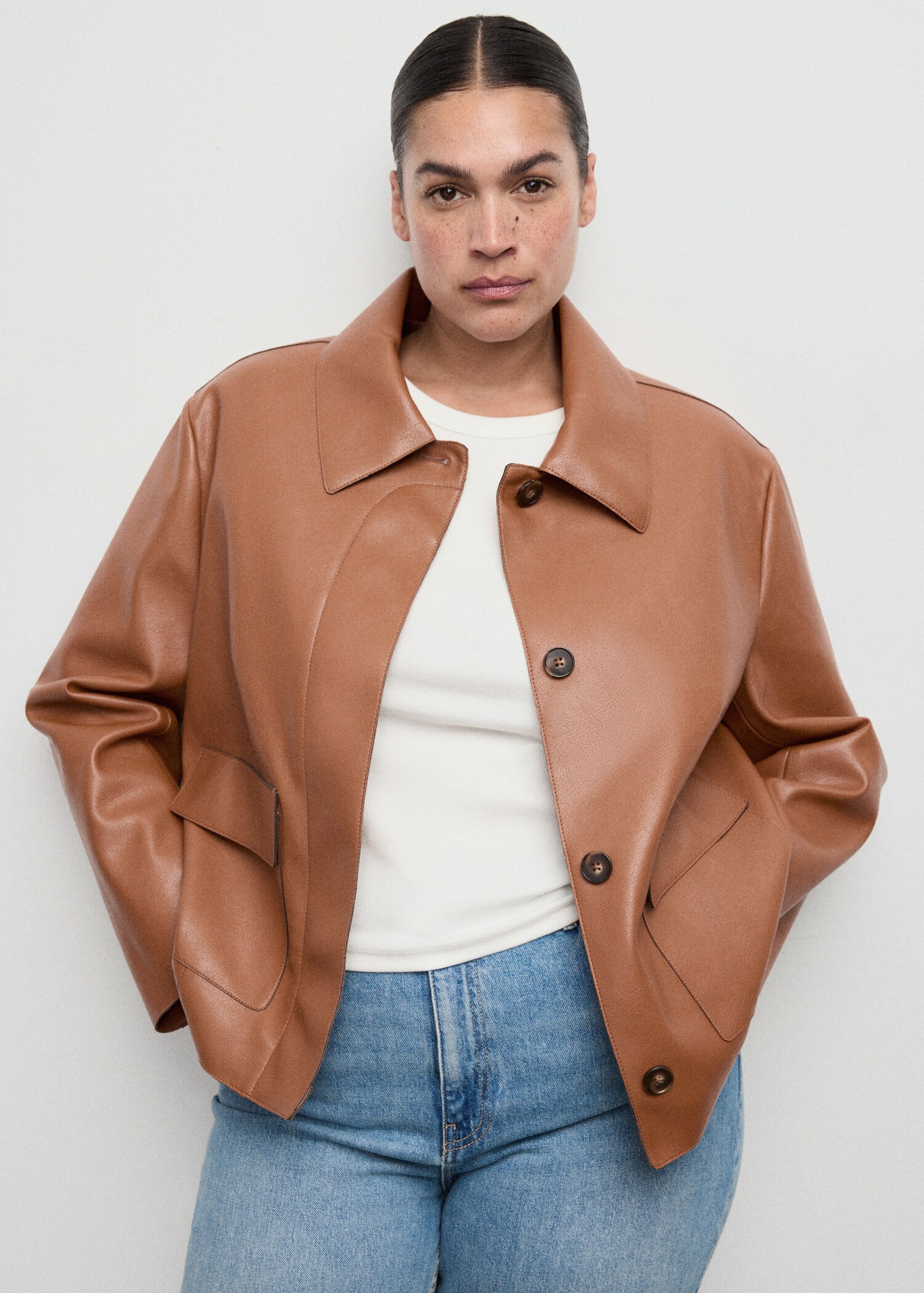 Veste simili-cuir poches - Détail de l'article 5