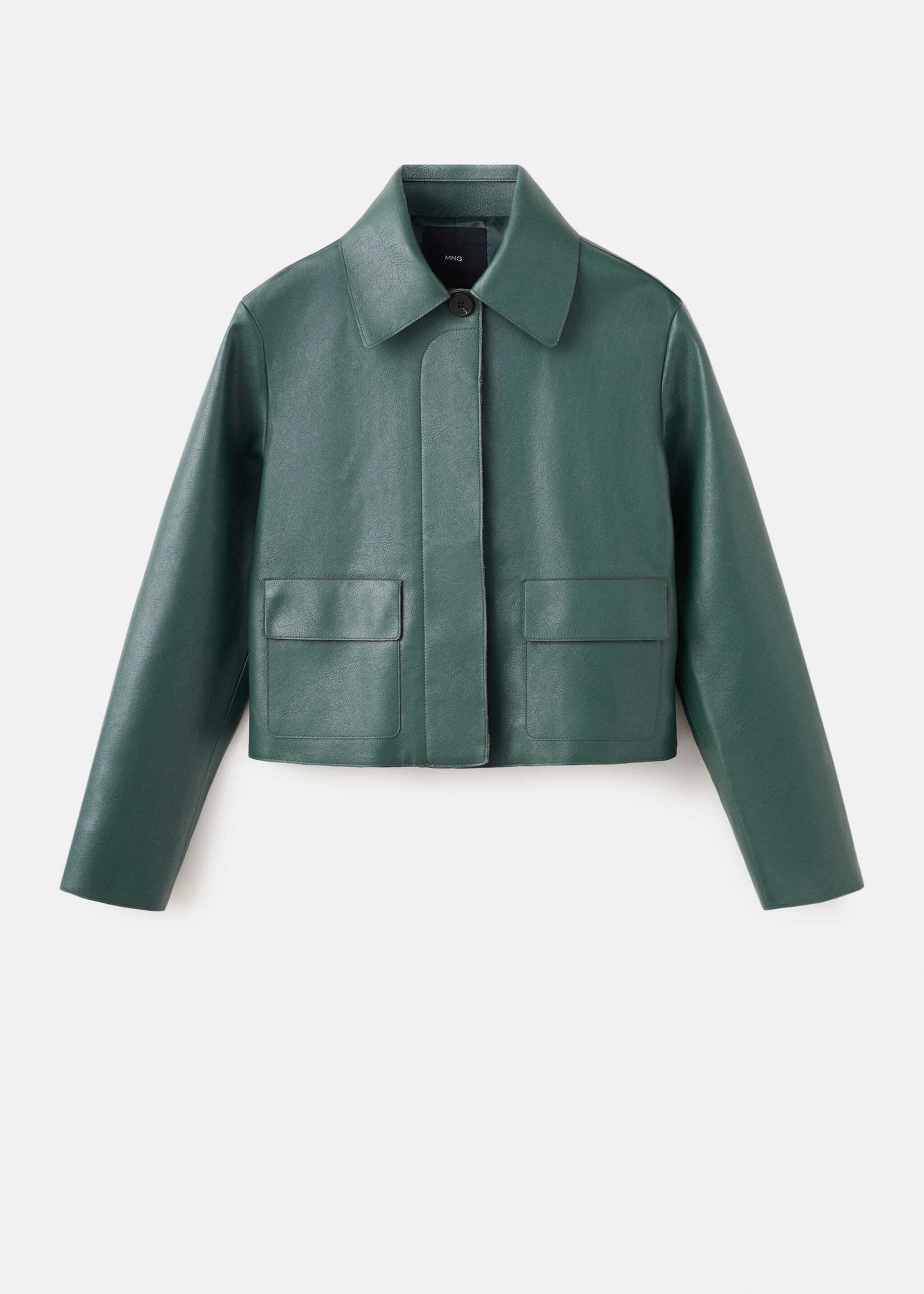 Veste simili-cuir poches - Article sans modèle, Vert. Ref: 17094433-00.