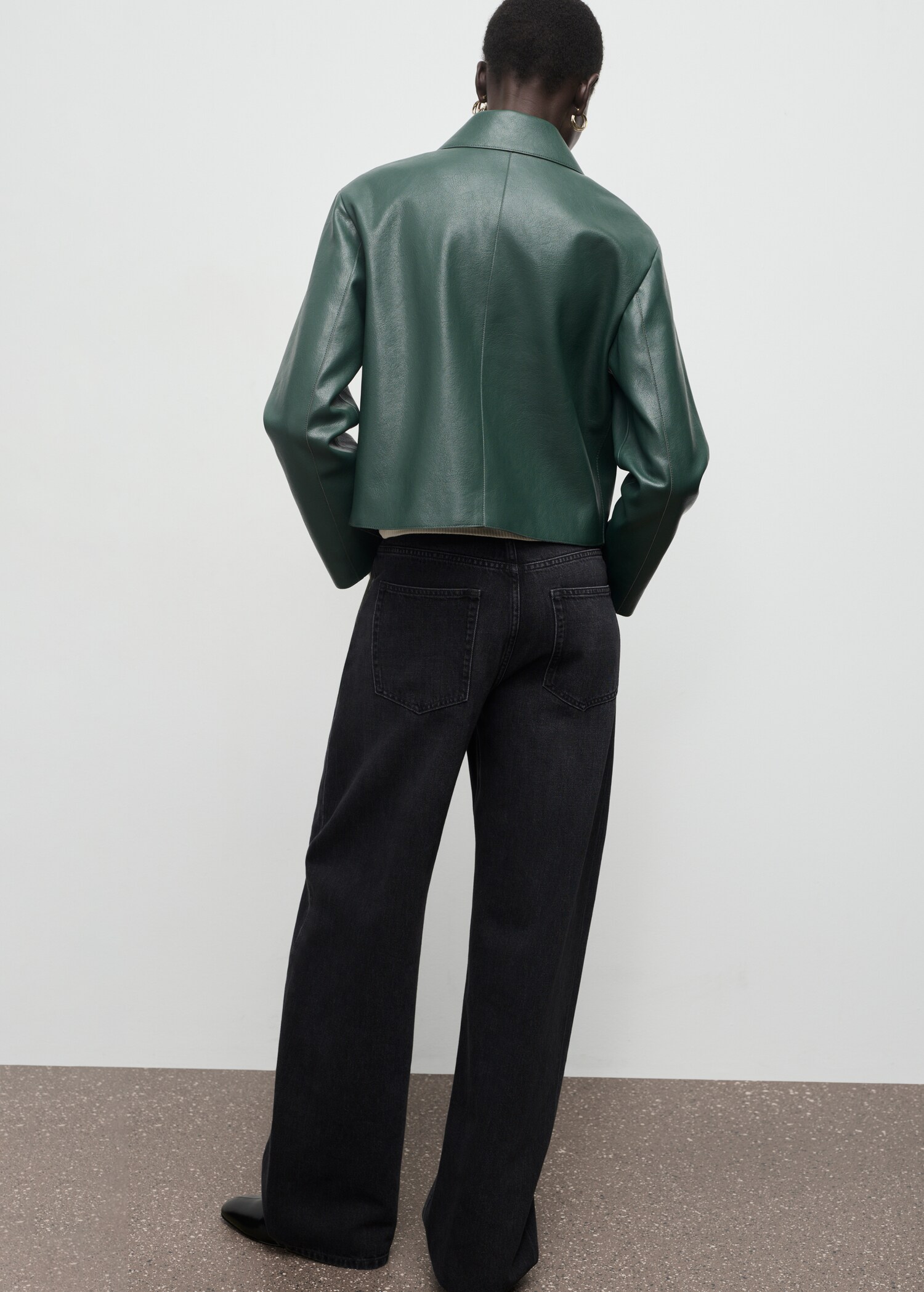 Veste simili-cuir poches - Verso de l’article