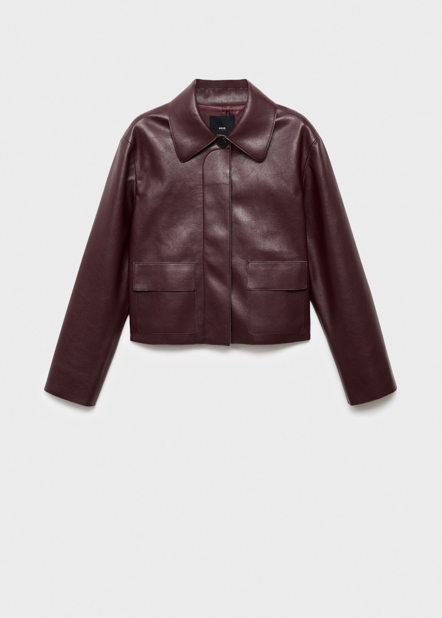 Leather-effect jacket with pockets - Article without model