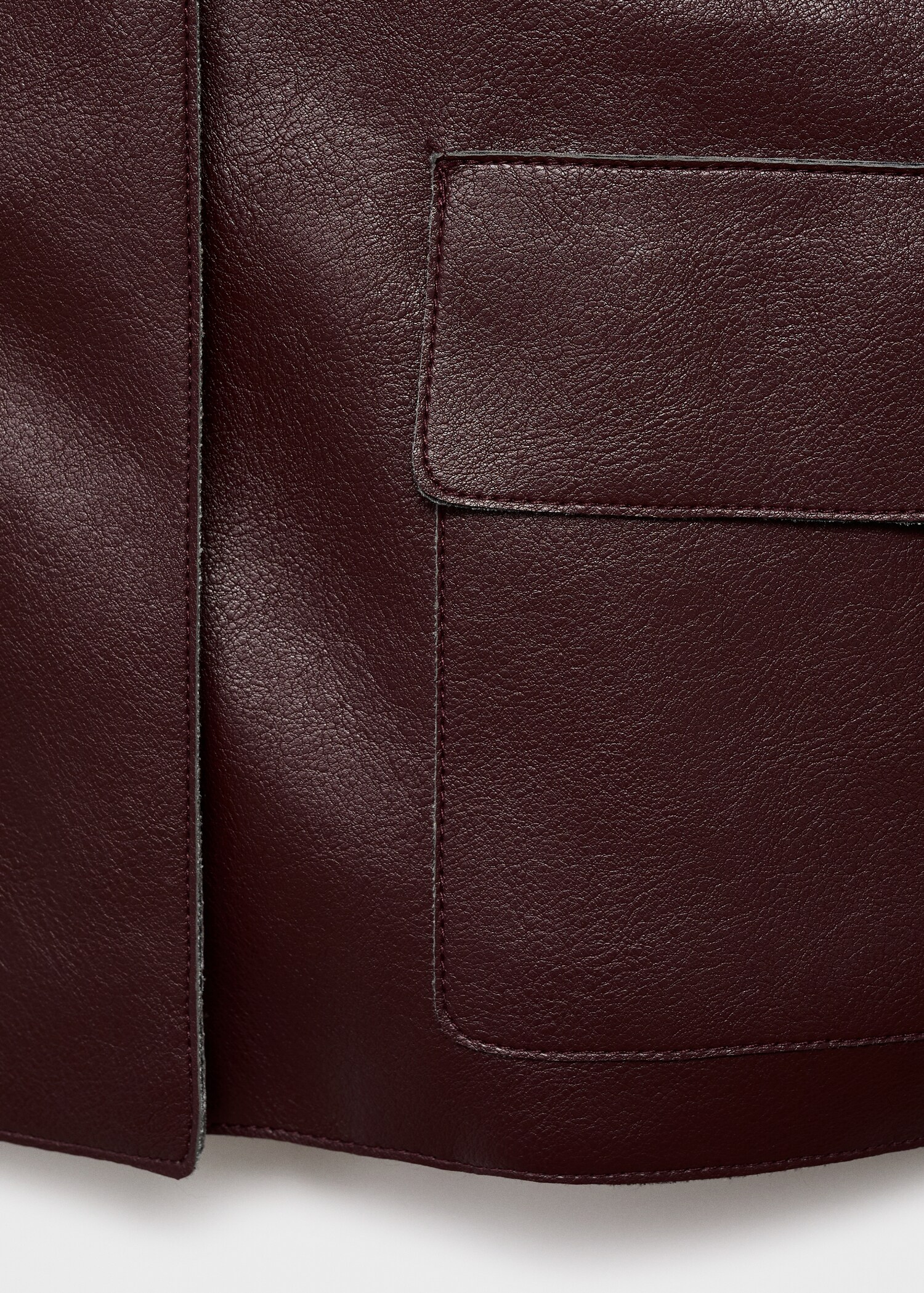 Leather-effect jacket with pockets - Details of the article 0