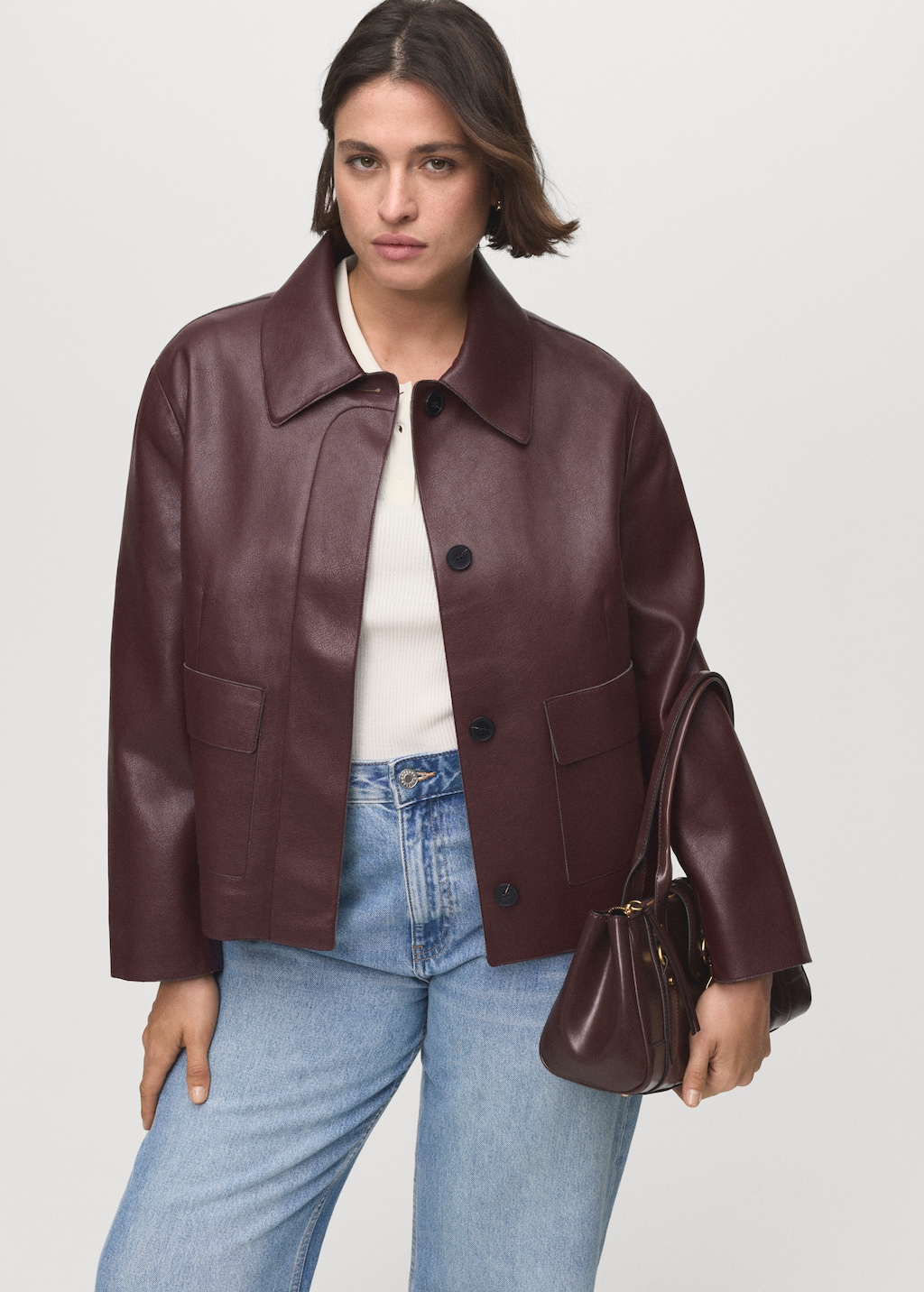 Faux-effect jacket with pockets