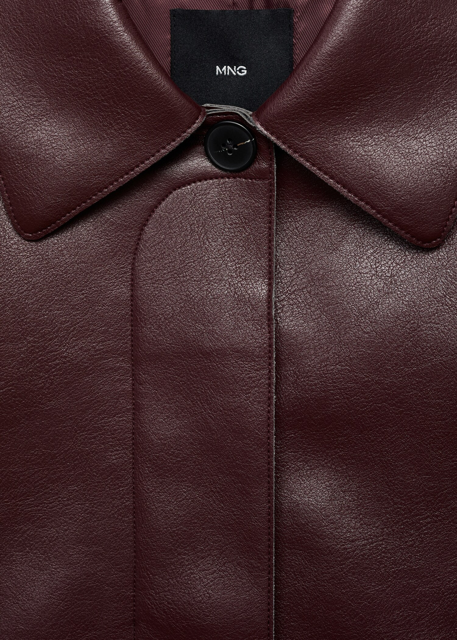 Leather-effect jacket with pockets - Details of the article 8