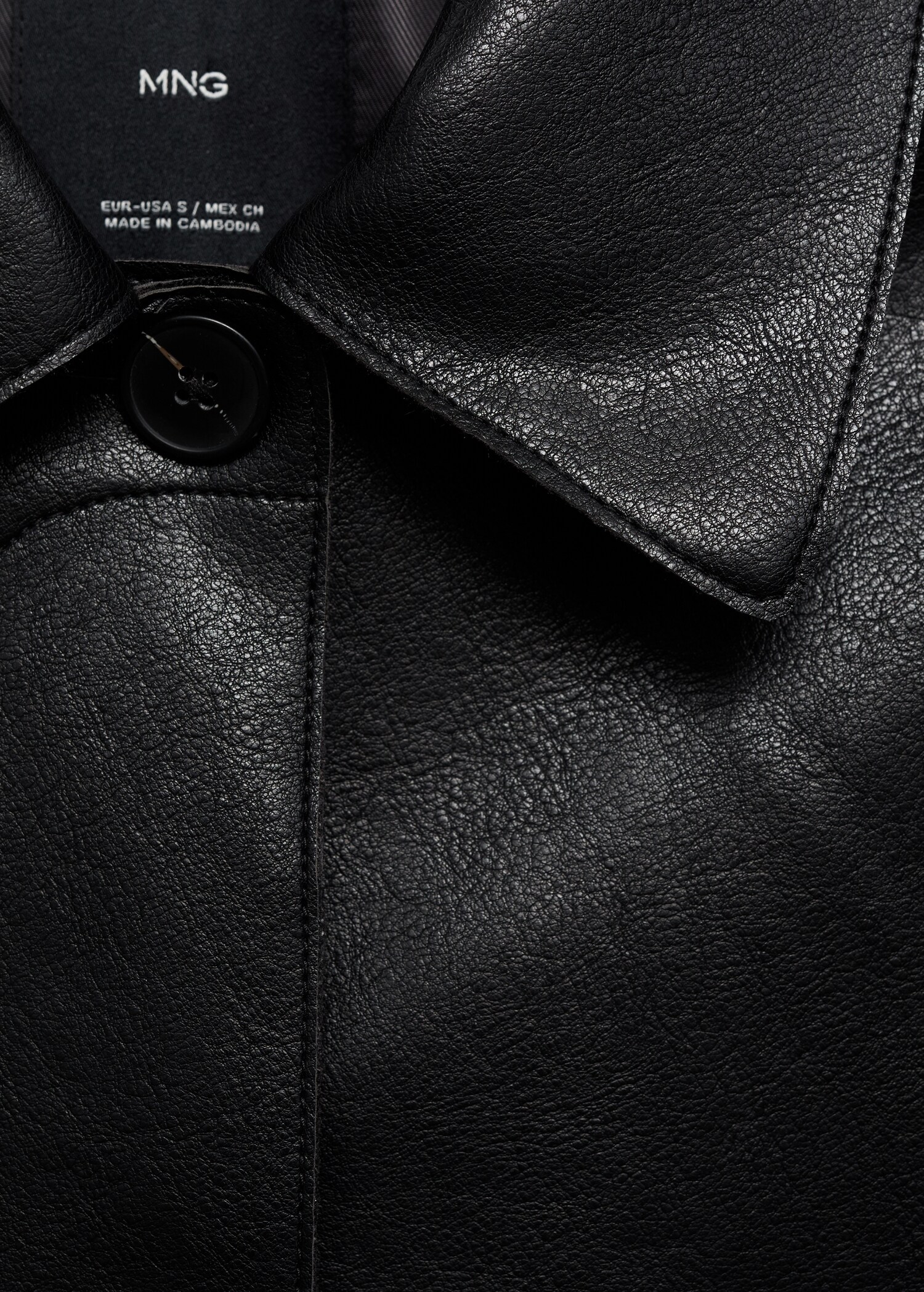 Leather-effect jacket with pockets - Details of the article 8