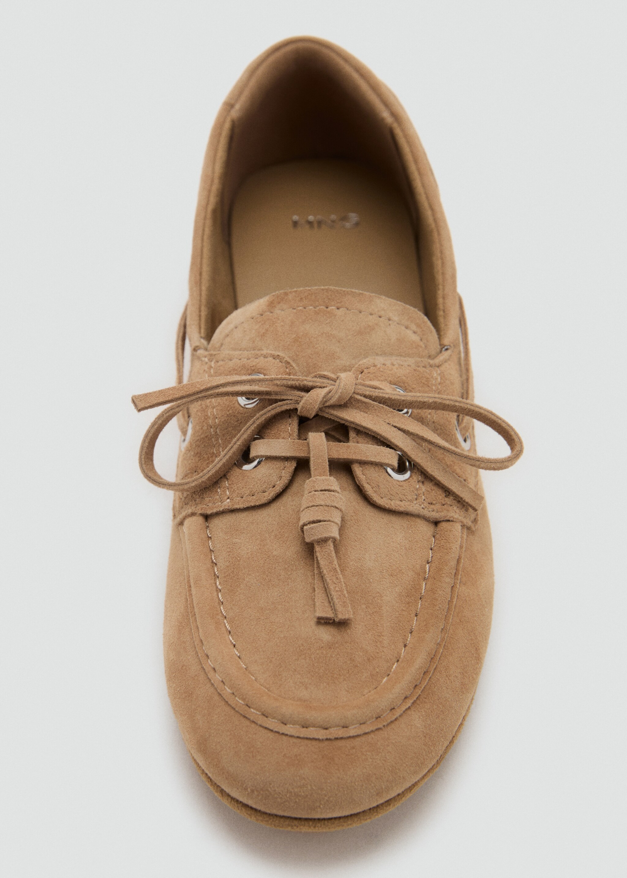 Deck shoes with laces - Details of the article 2, Sand. Ref: 17094434-00.