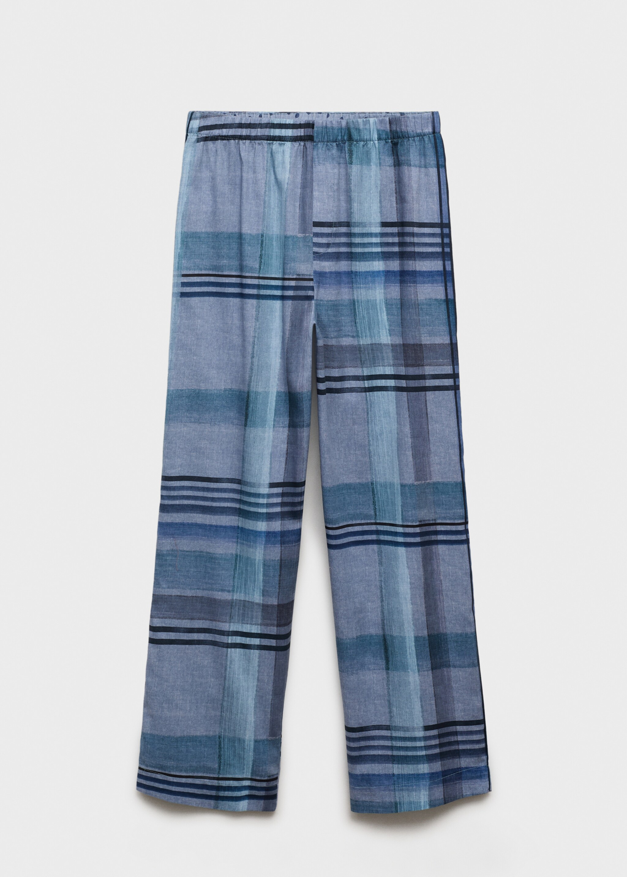 Printed pyjama trousers with piping - Article without model, Ink Blue. Ref: 17094436-00.