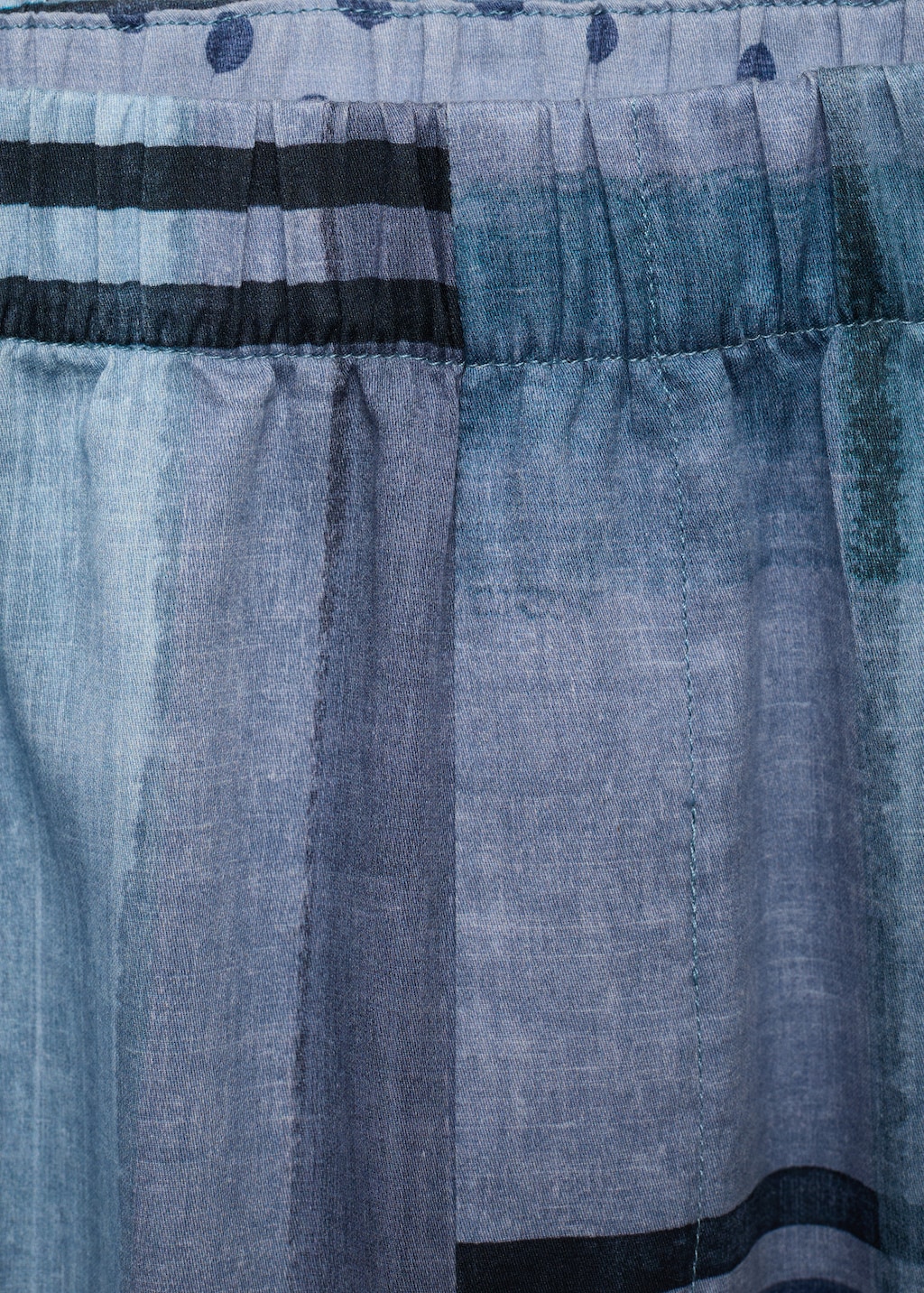 Printed pajama pants with piping