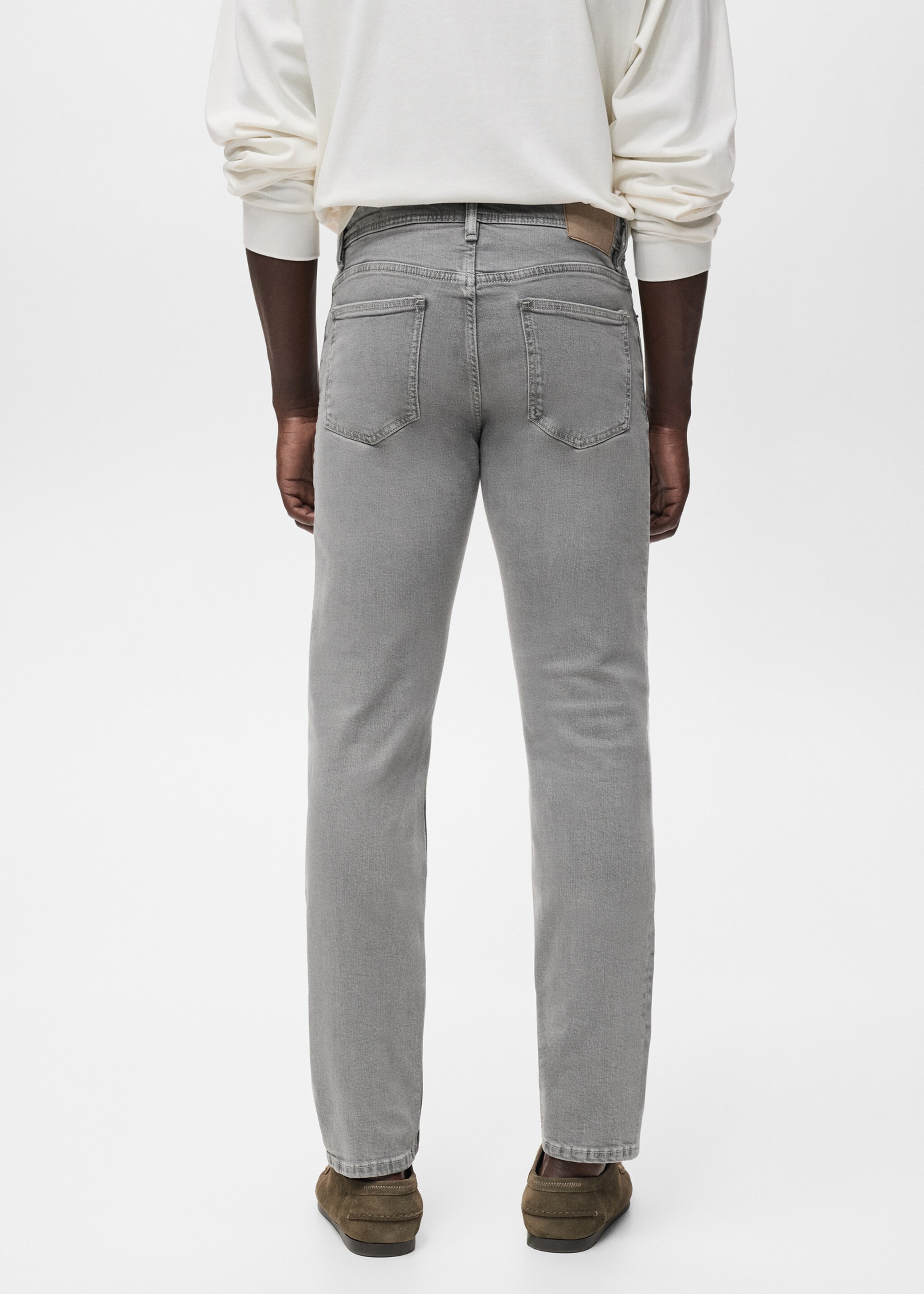 Jan slim-fit grey-wash jeans - Reverse of the article, Denim Grey. Ref: 17094437-00.