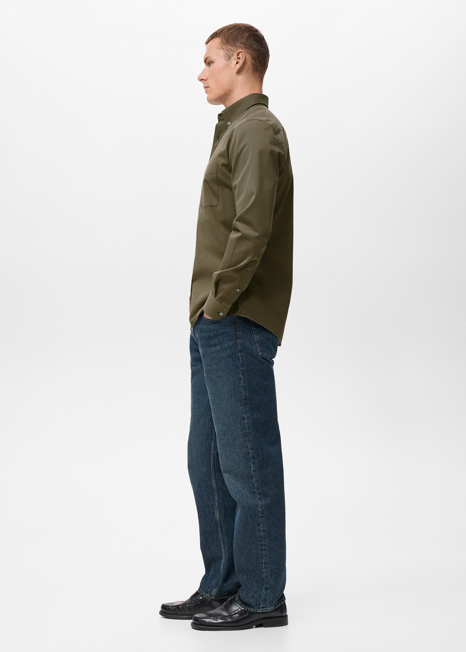 100% cotton regular fit pocket shirt - Details of the article 2
