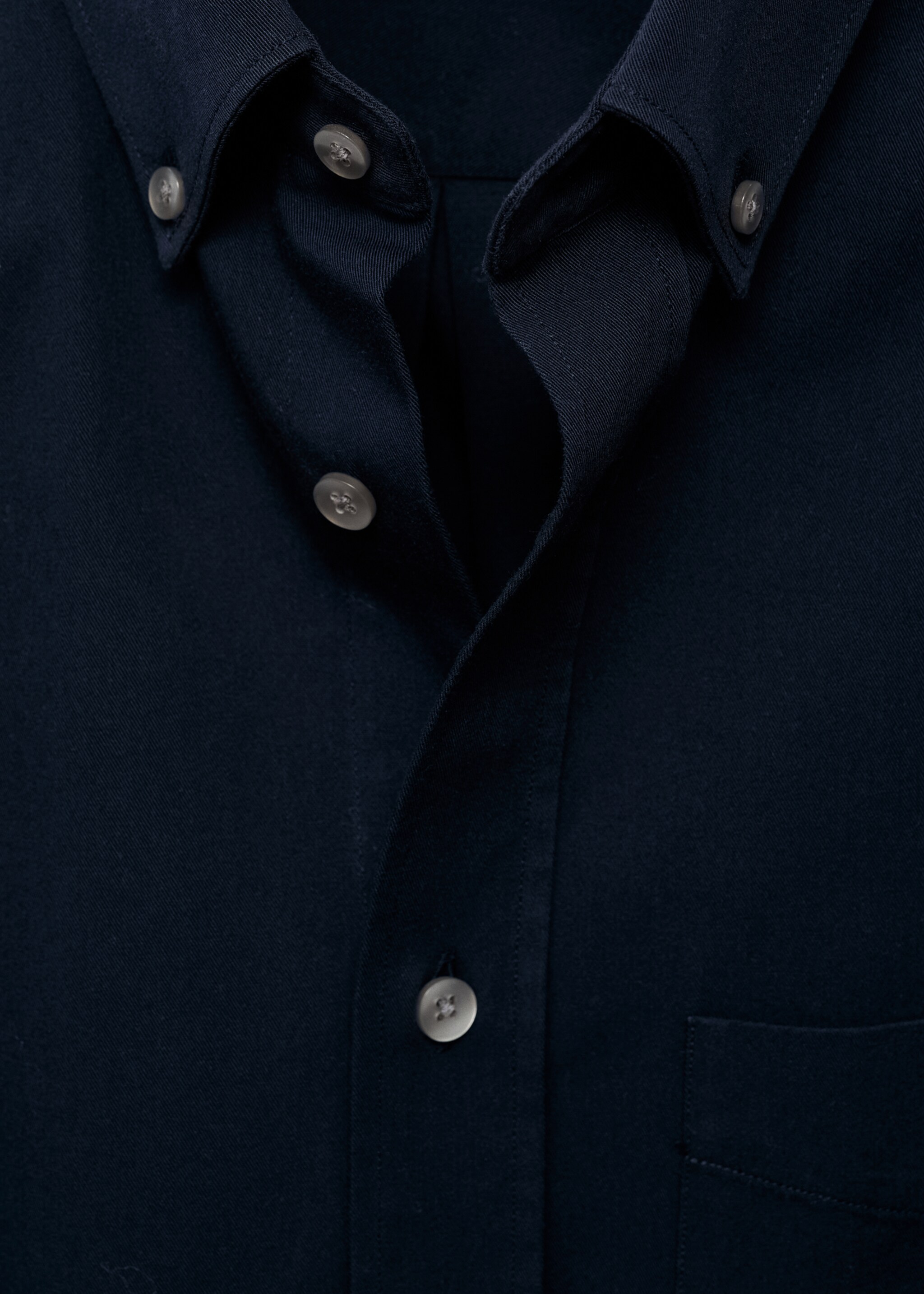 100% cotton regular fit pocket shirt - Details of the article 8, Navy. Ref: 17094440-00.