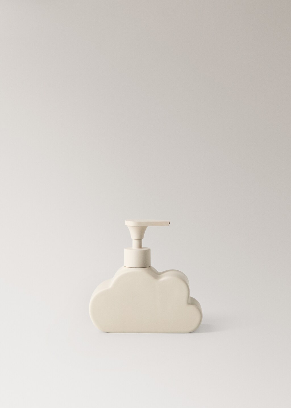 Cloud-shaped stoneware soap dispenser