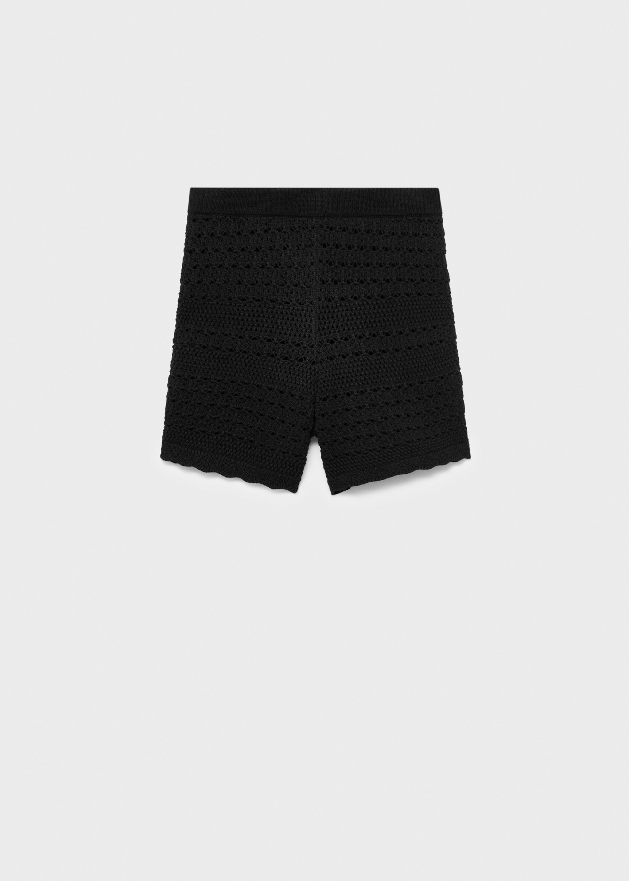 Chunky-knit shorts - Article without model, Black. Ref: 17094443-00.
