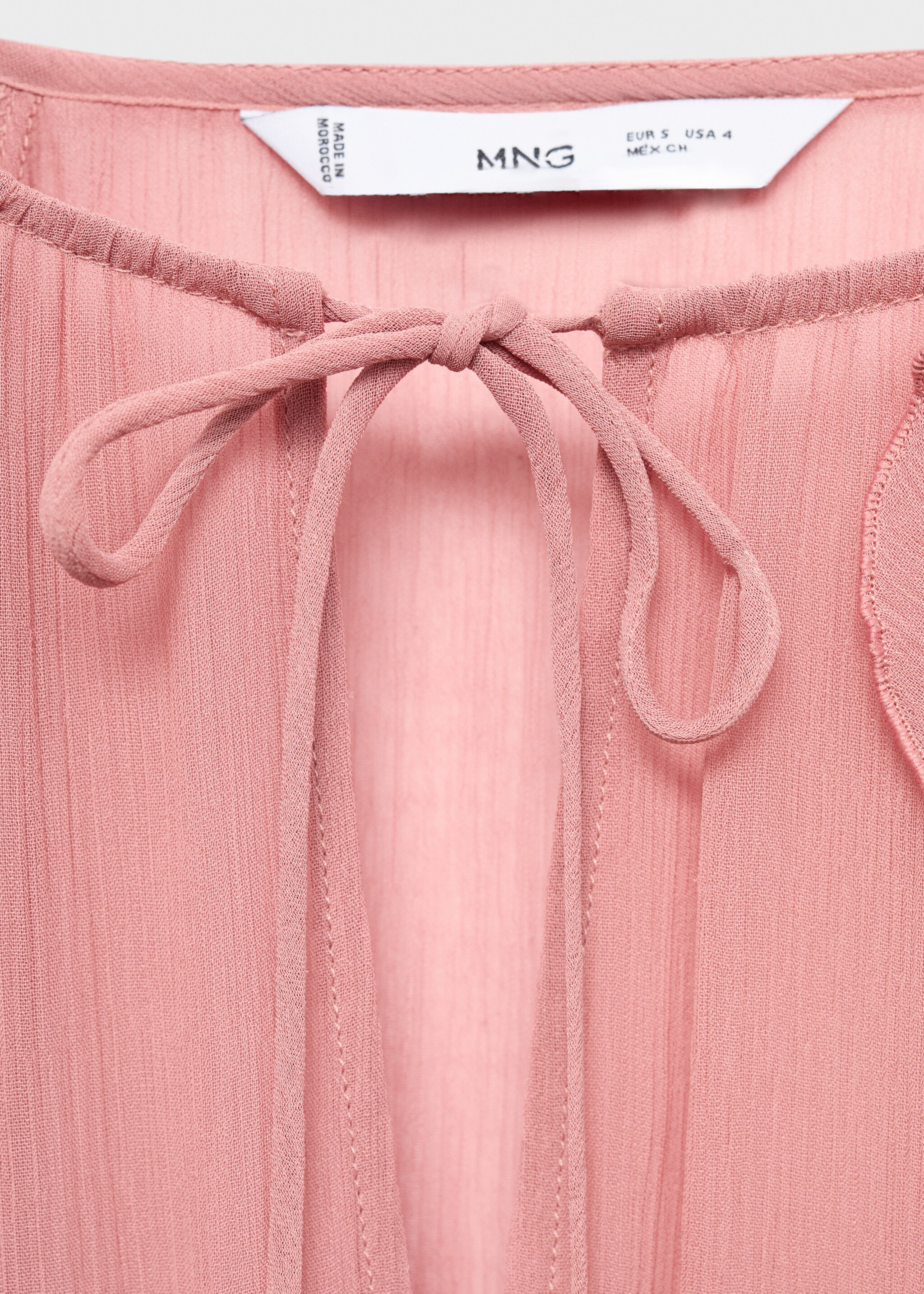 Short ruffled dress - Details of the article 8, Pink. Ref: 17094446-00.