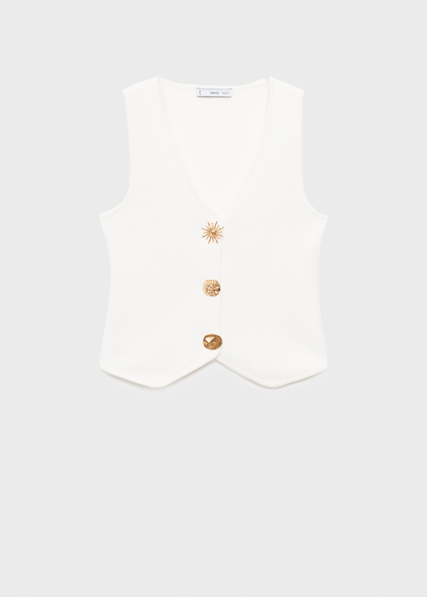 Knitted waistcoat with jewel buttons - Article without model