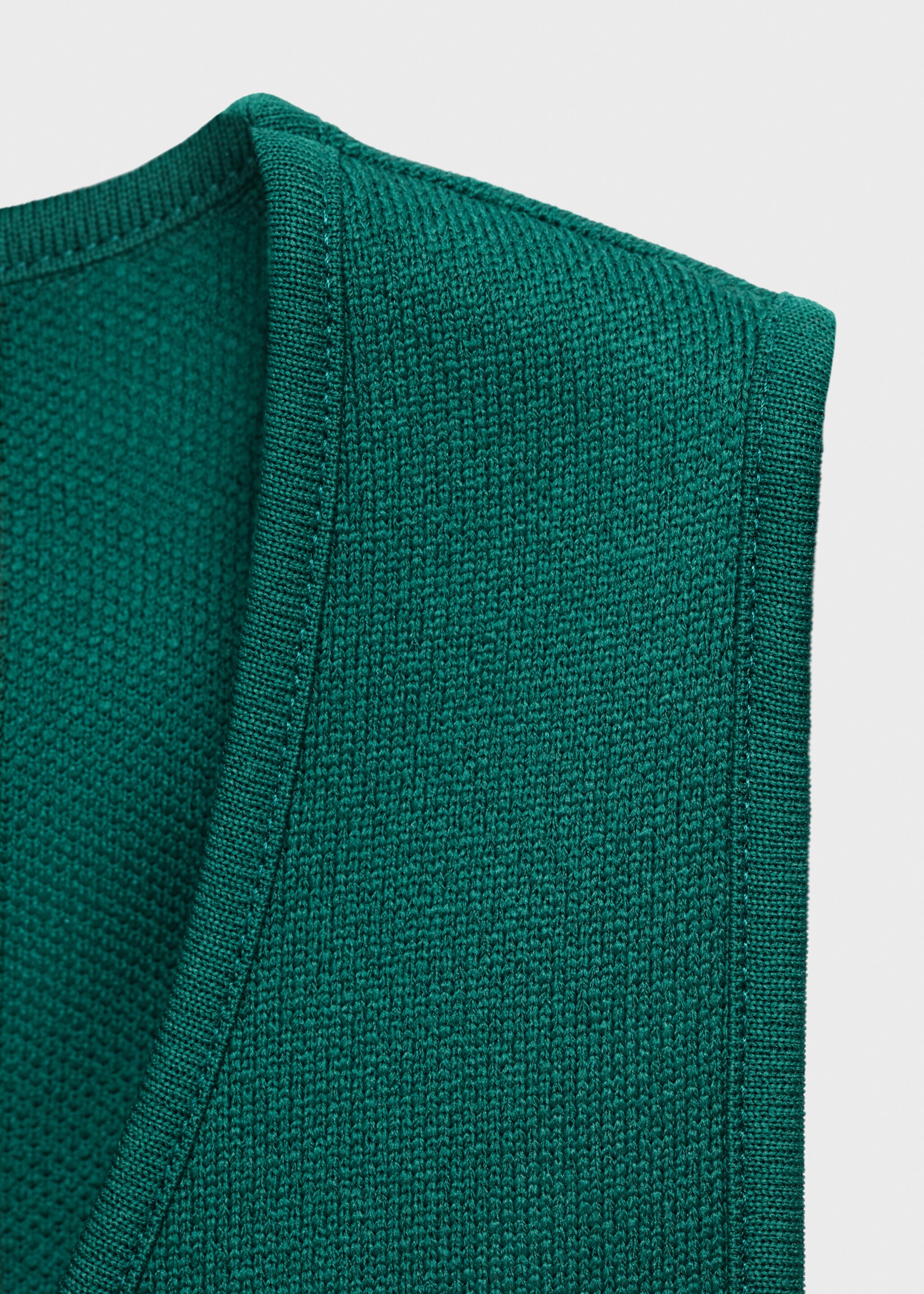 Knitted waistcoat with jewel buttons - Details of the article 0, Dark Green. Ref: 17094447-00.