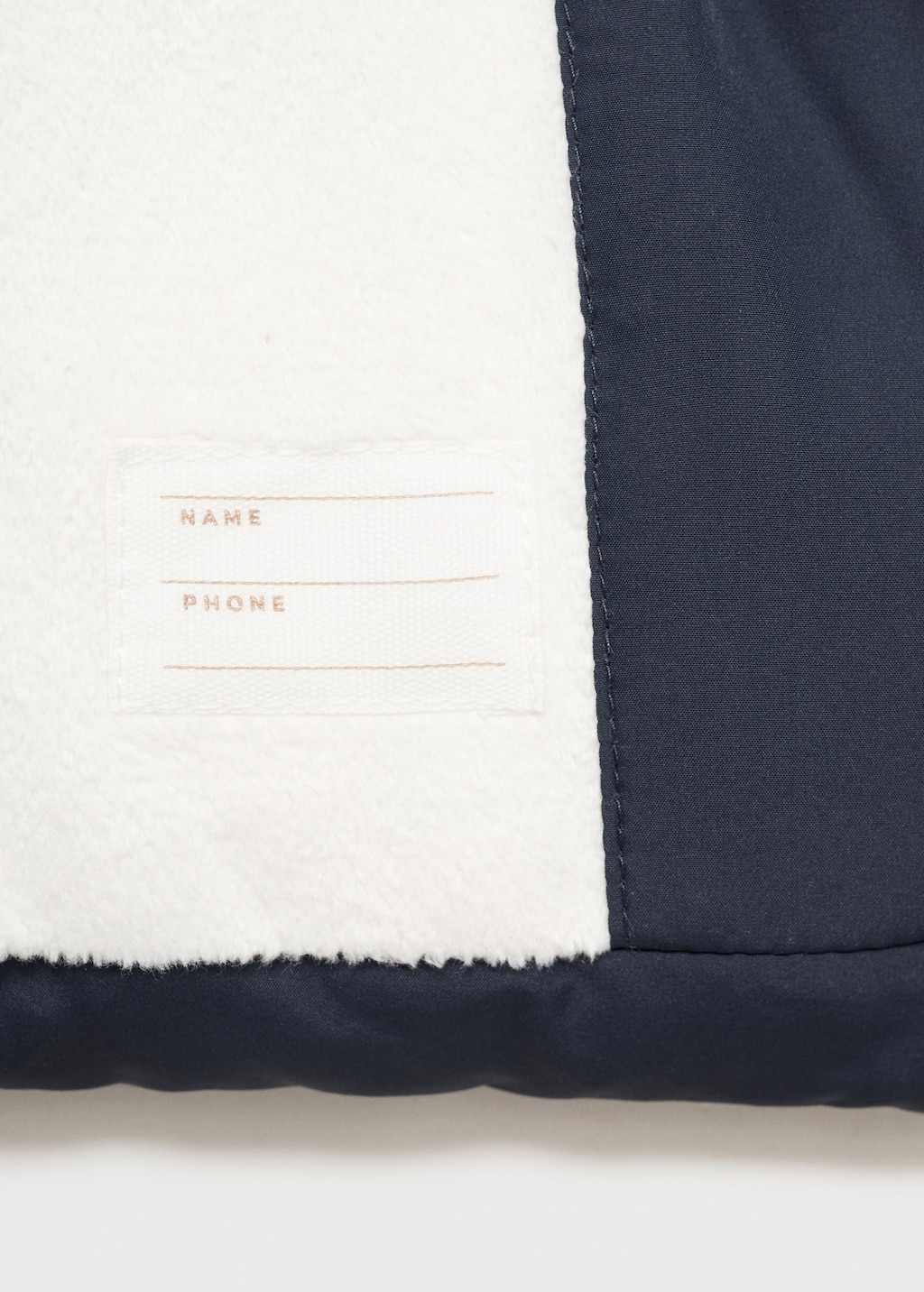 Anorak with shearling-effect hood