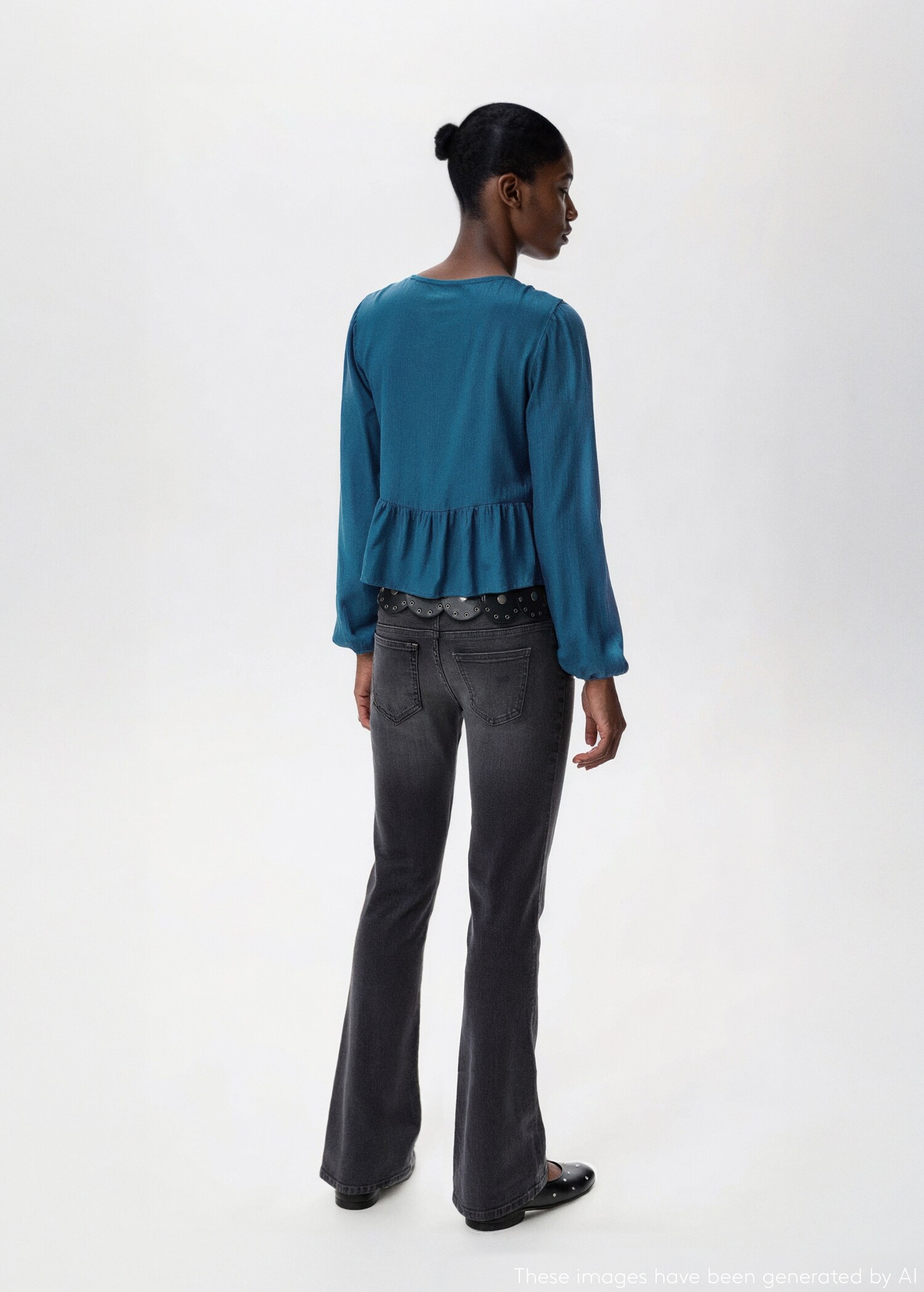 Ruched flowing blouse - Reverse of the article