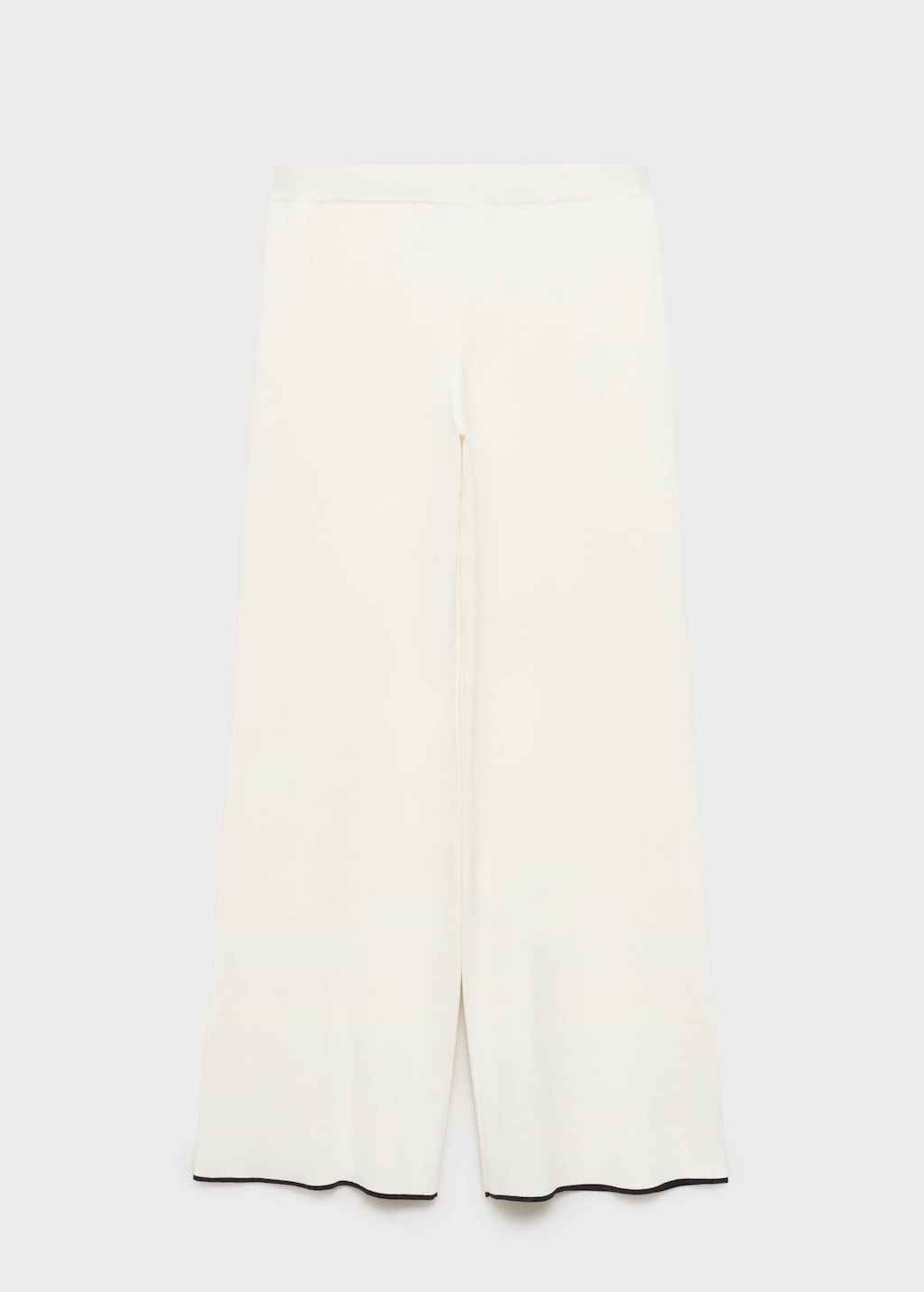 Contrasting low-rise knitted pants