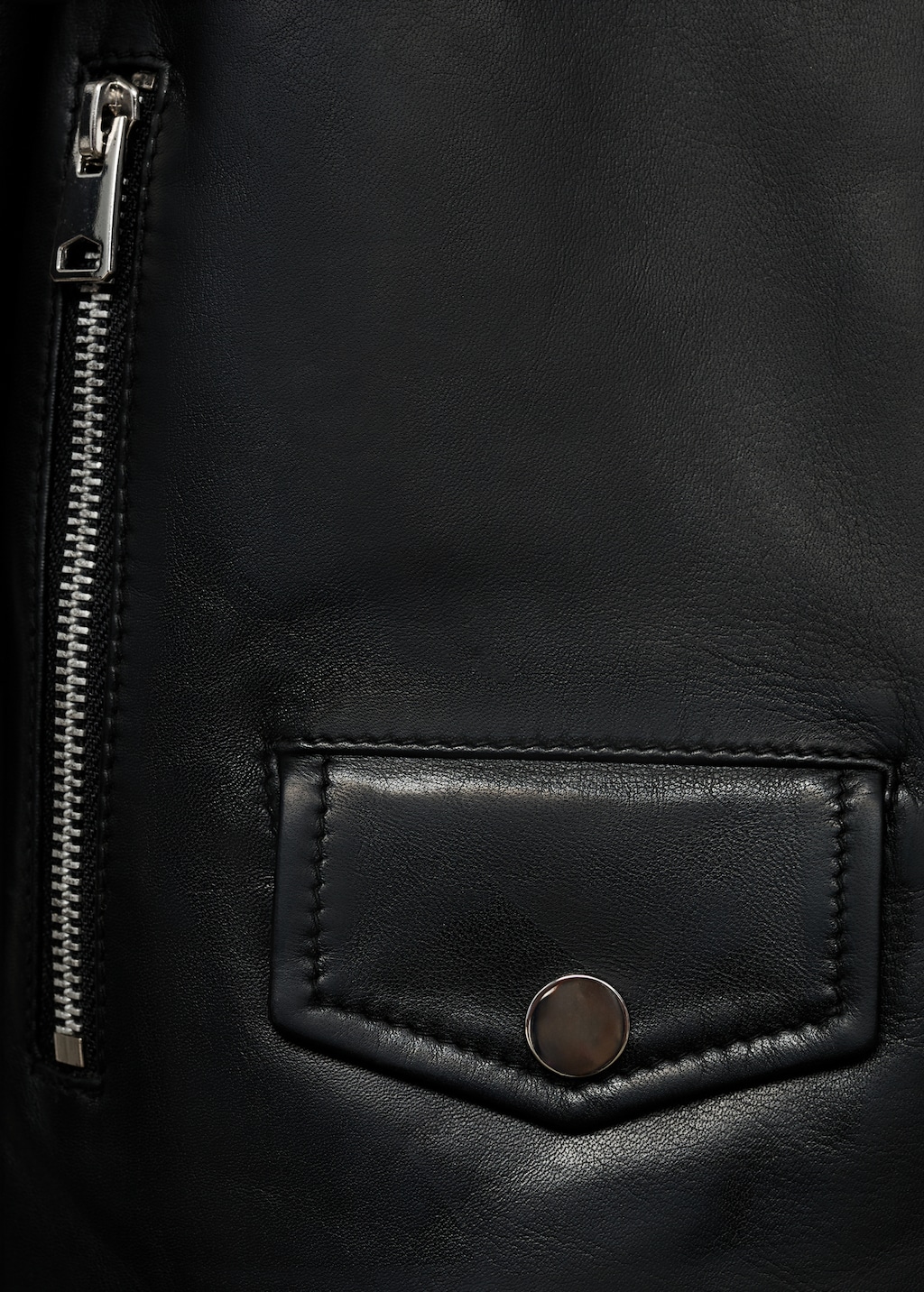 Leather biker jacket