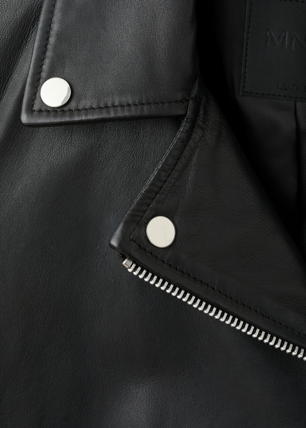 Leather biker jacket