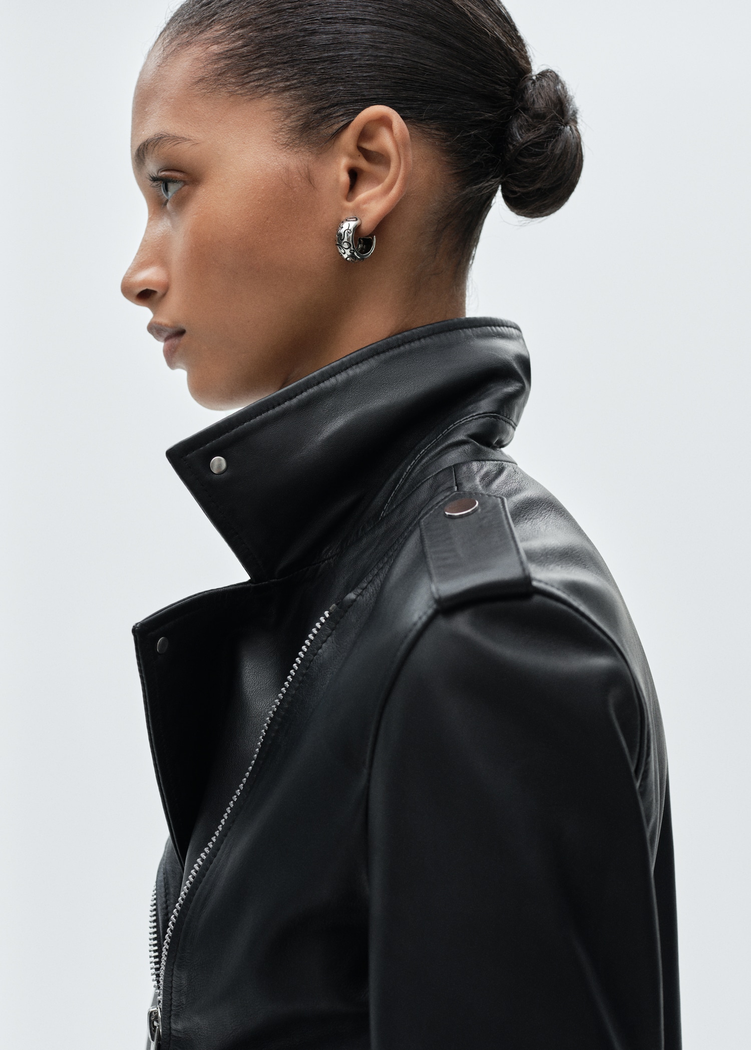 Giubbotto biker pelle Donna MANGO Italia