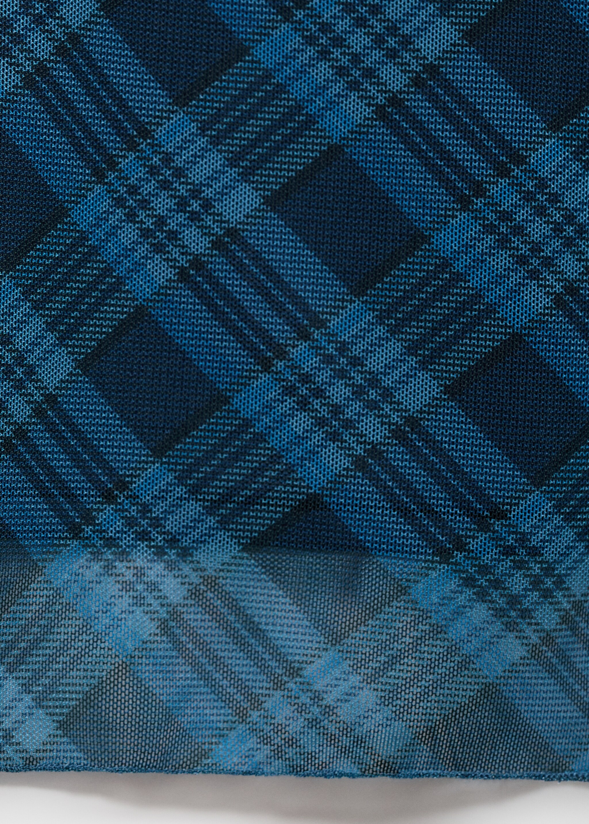 Checked long skirt - Details of the article 8, Dark Navy. Ref: 17094781-00.