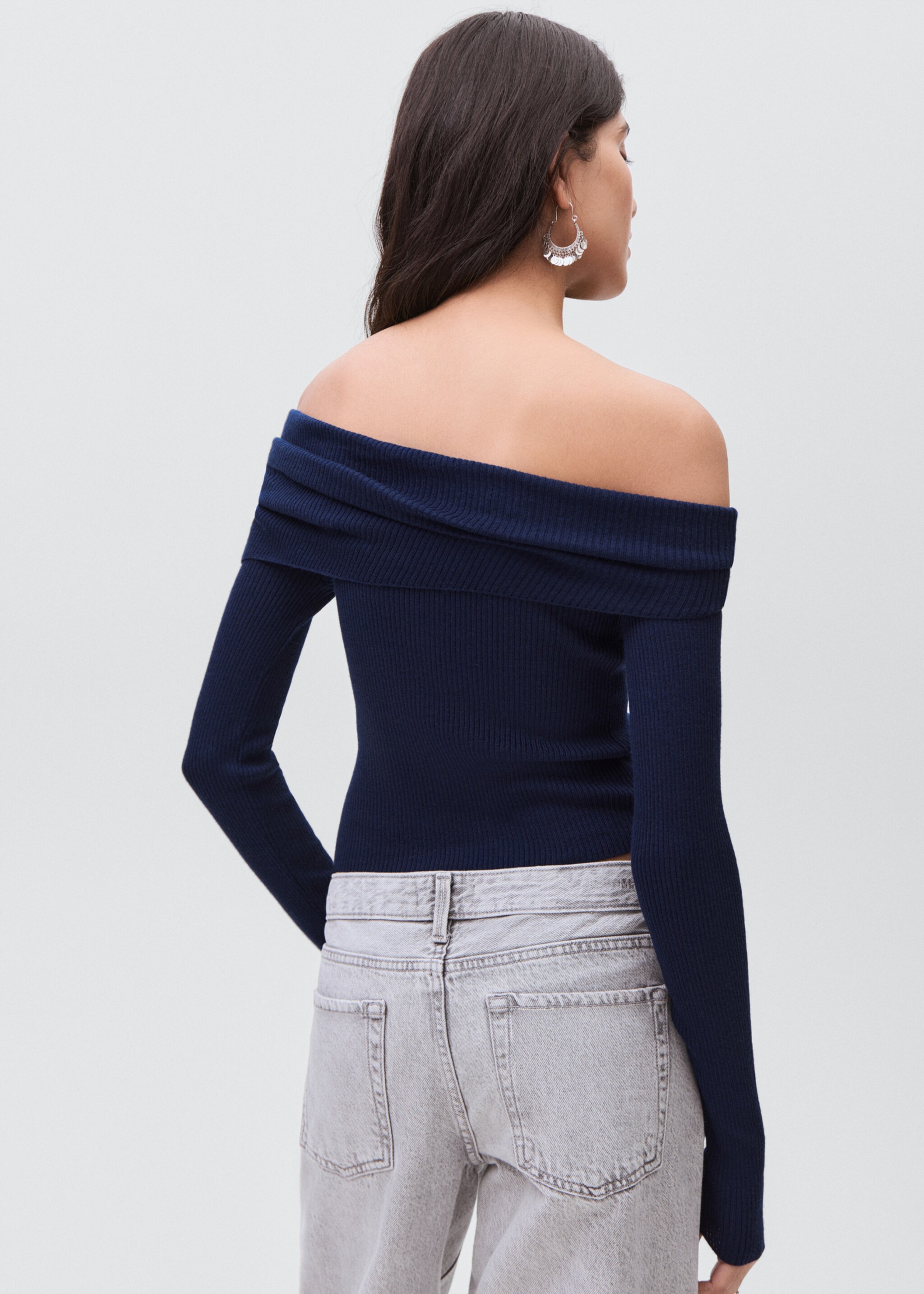 Strapless top - Reverse of the article, Navy. Ref: 17094782-00.