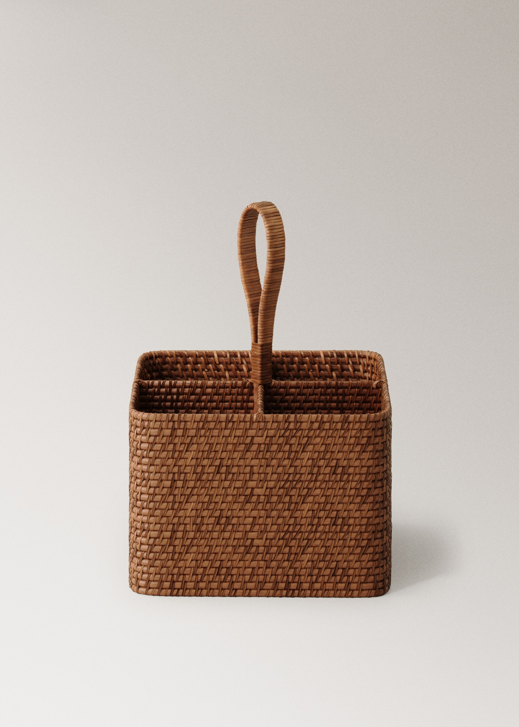 Rattan fogantyús konyhai kosár - Termék modell nélkül, Barna. Ref: 17094783-00.