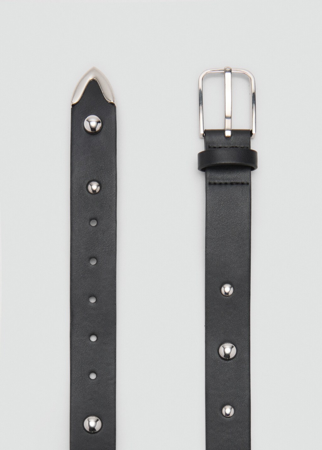 Studded faux-effect belt