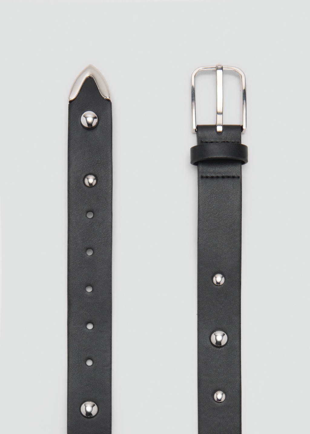 Studded faux-effect belt