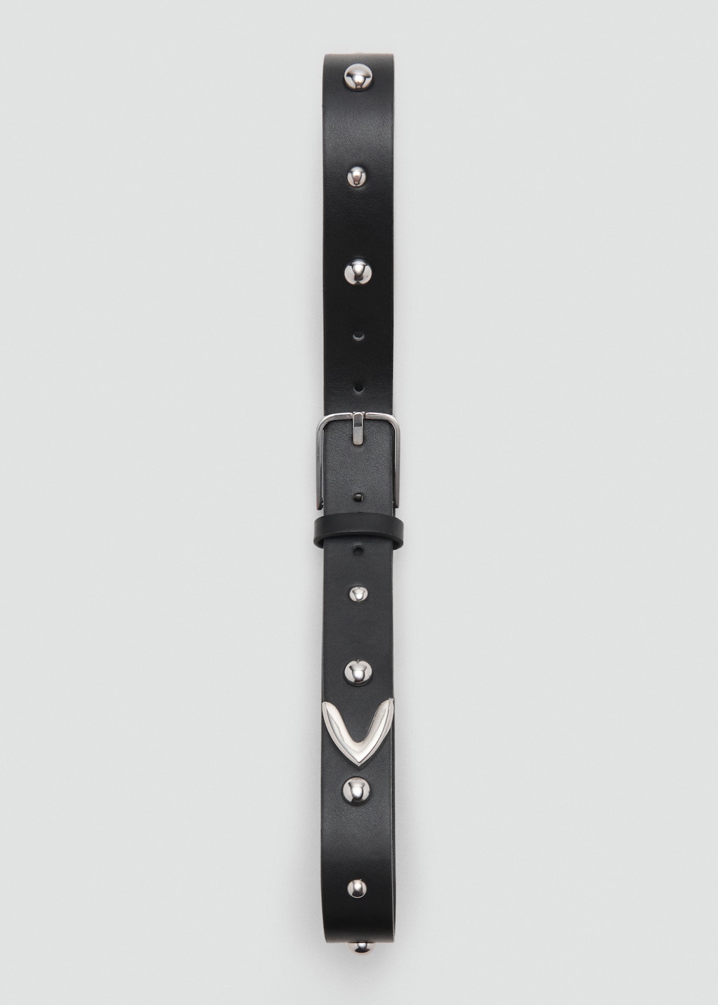 Studded faux-effect belt