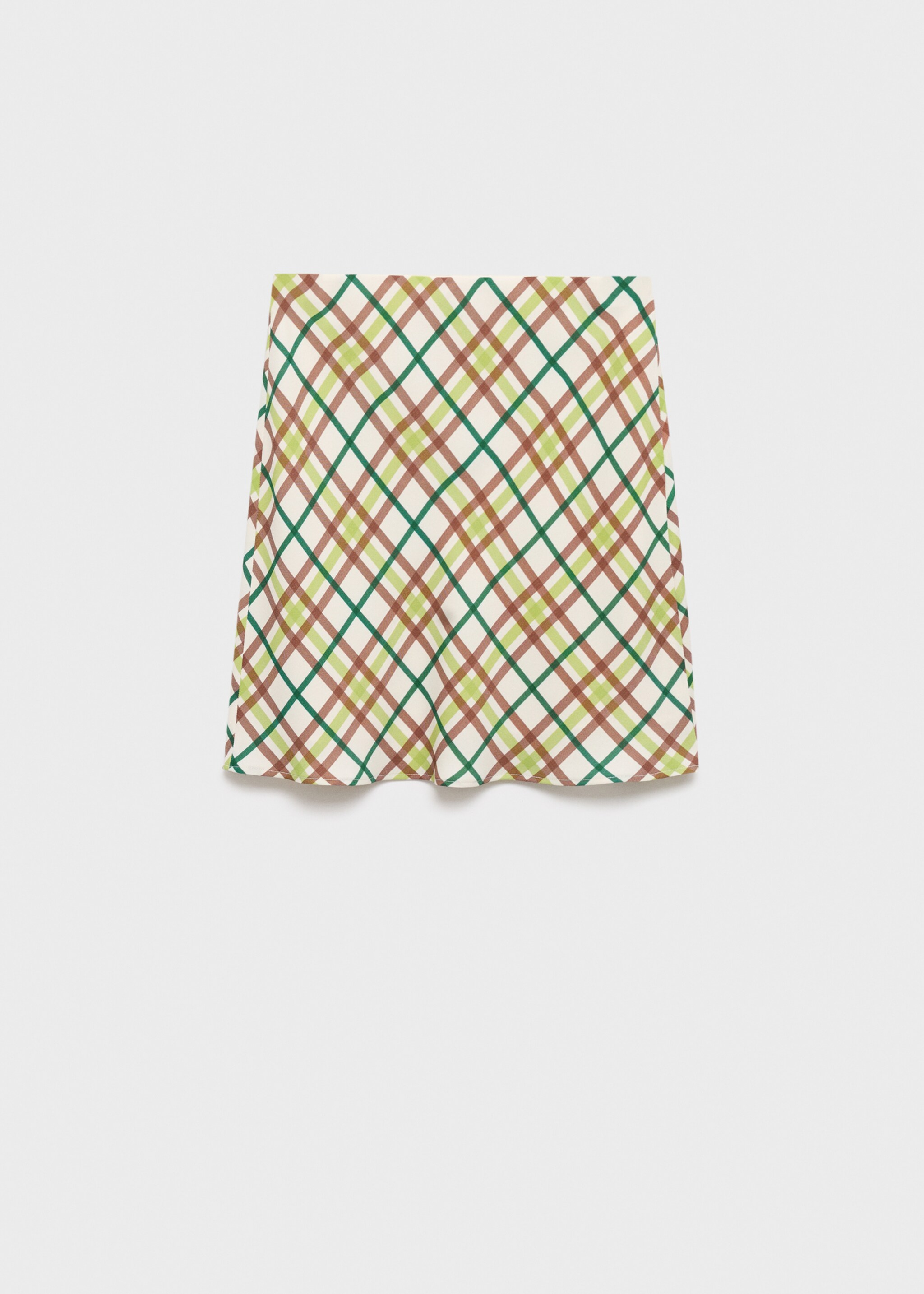 Short plaid skirt - Article without model, Off White. Ref: 17094786-00.