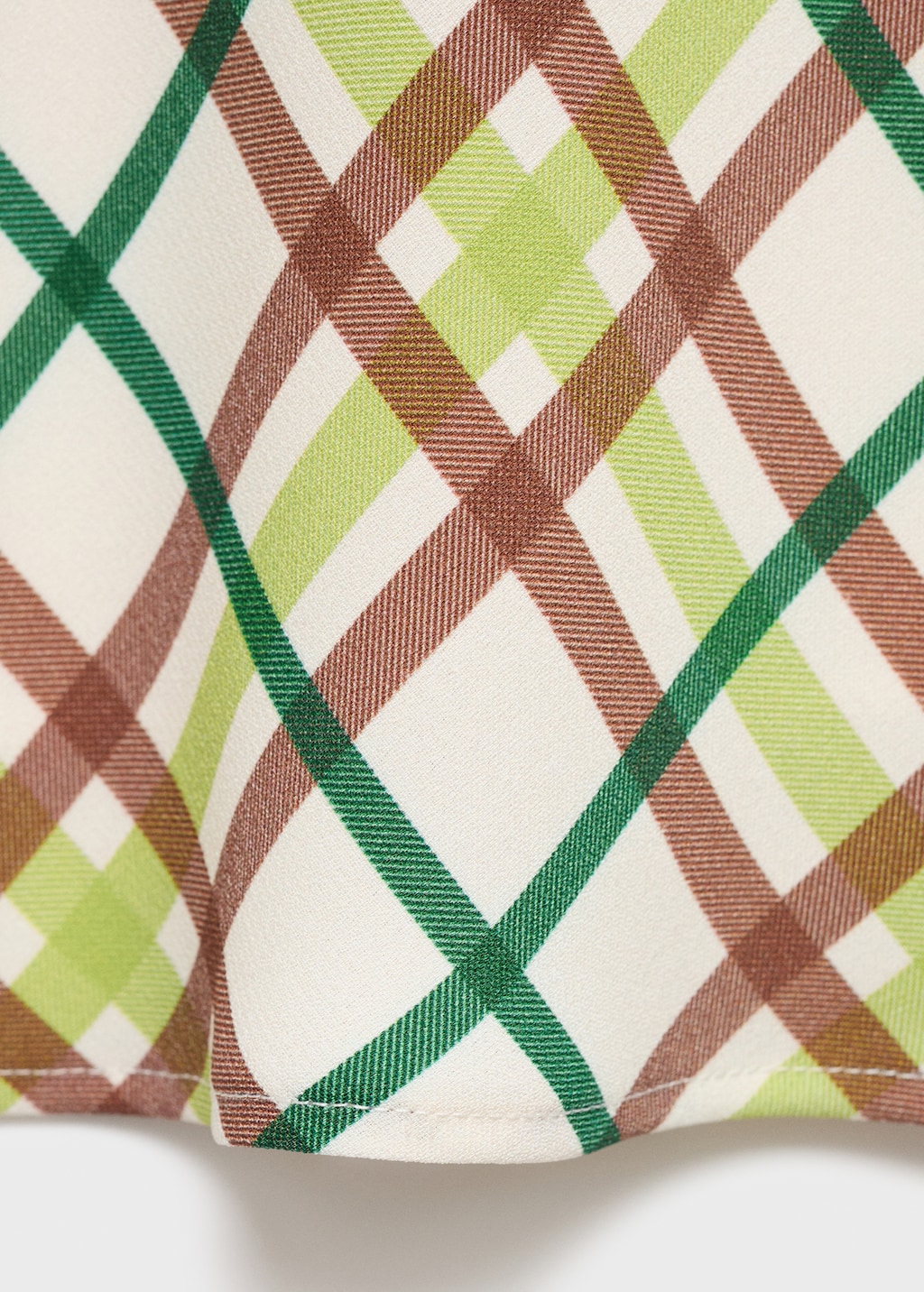 Mango Short checked skirt