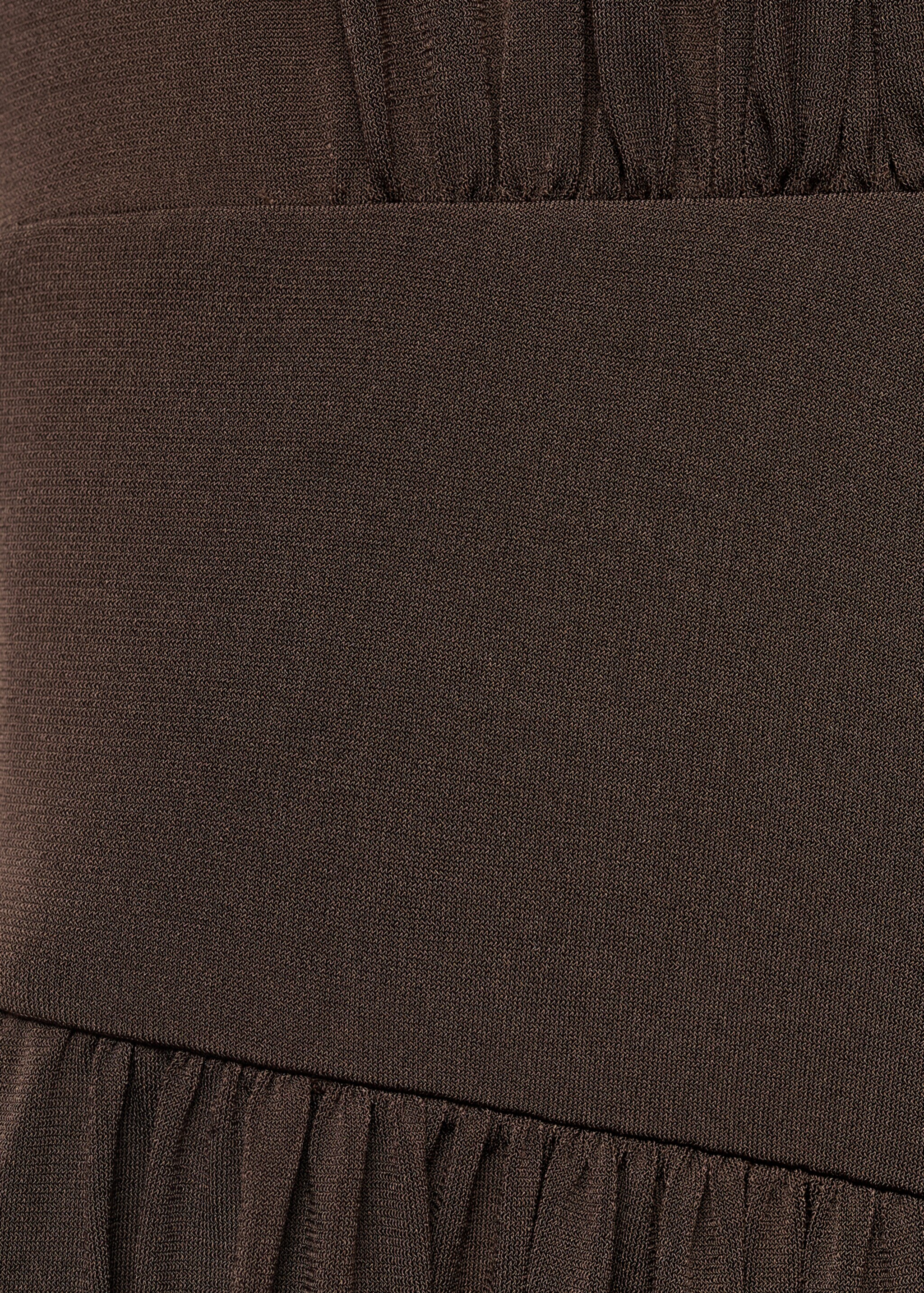 Long gathered dress - Details of the article 8, Brown. Ref: 17094787-00.