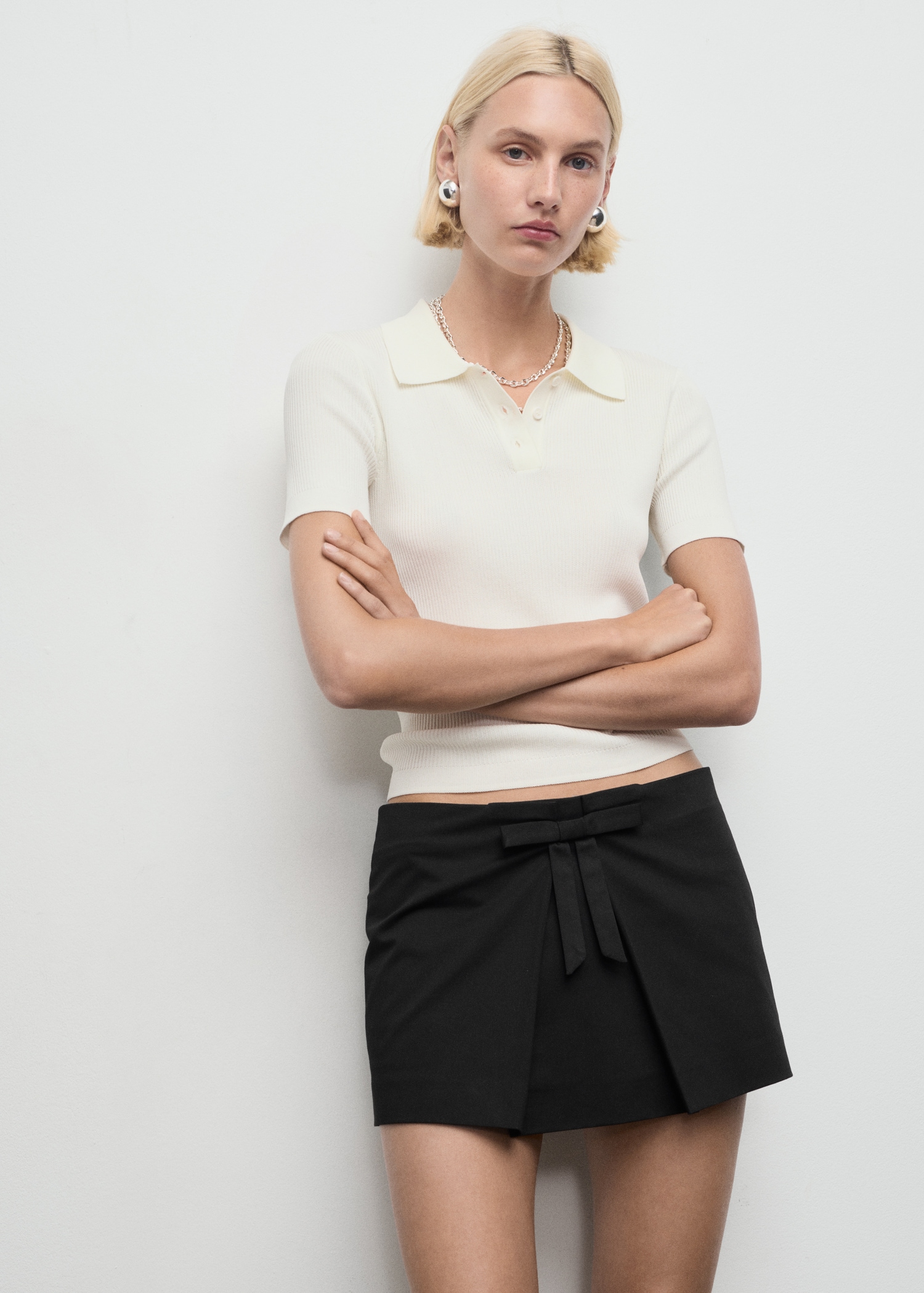 Mini skort with bow - Details of the article 1